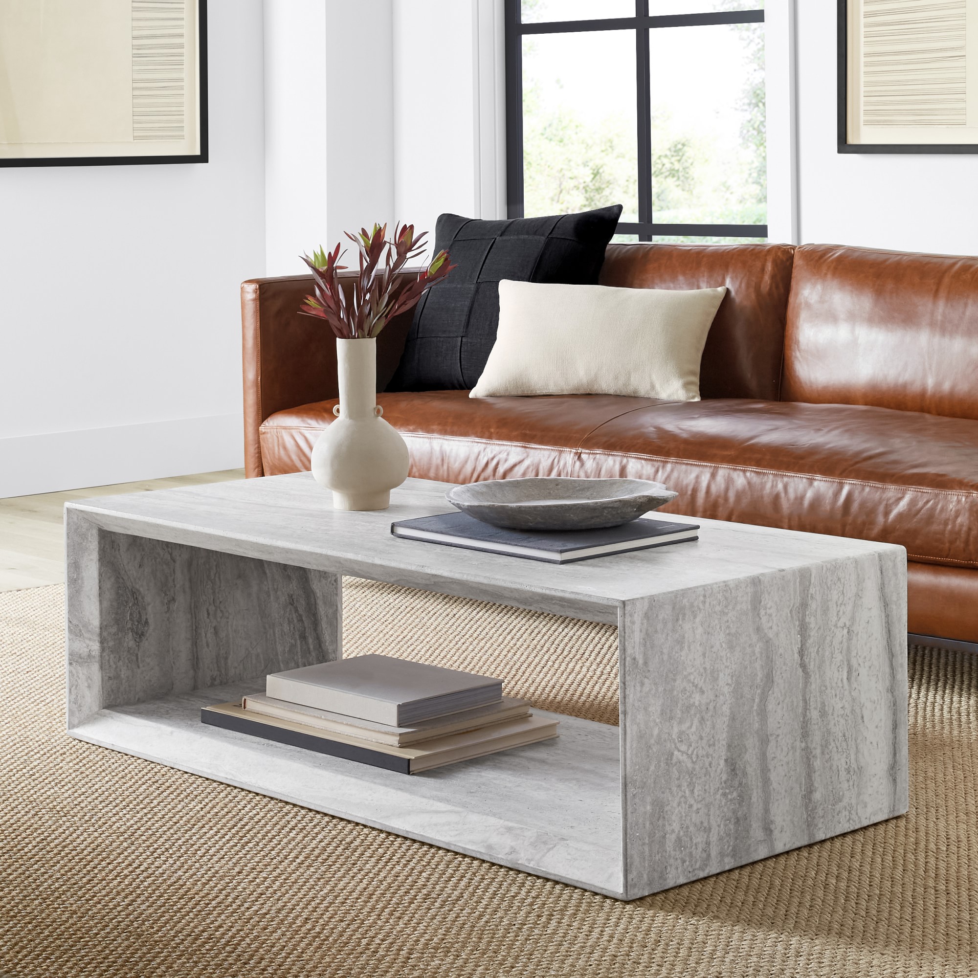 Pierre Travertine Coffee Table (56