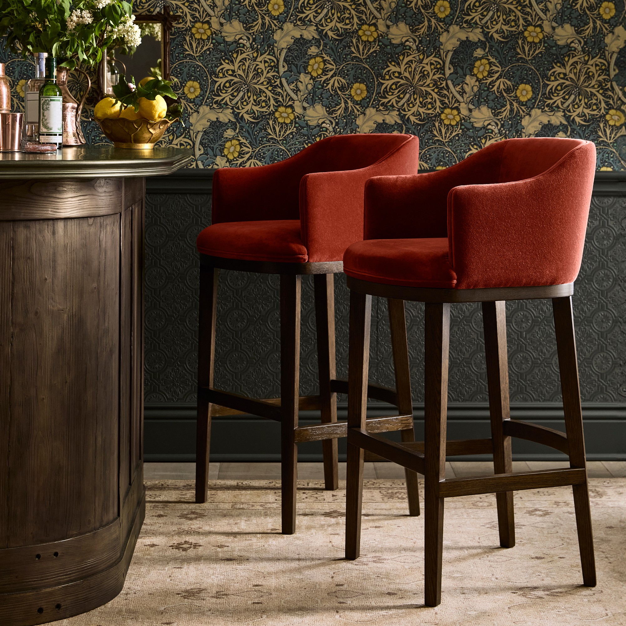 Harding Upholstered Counter  & Bar Stool