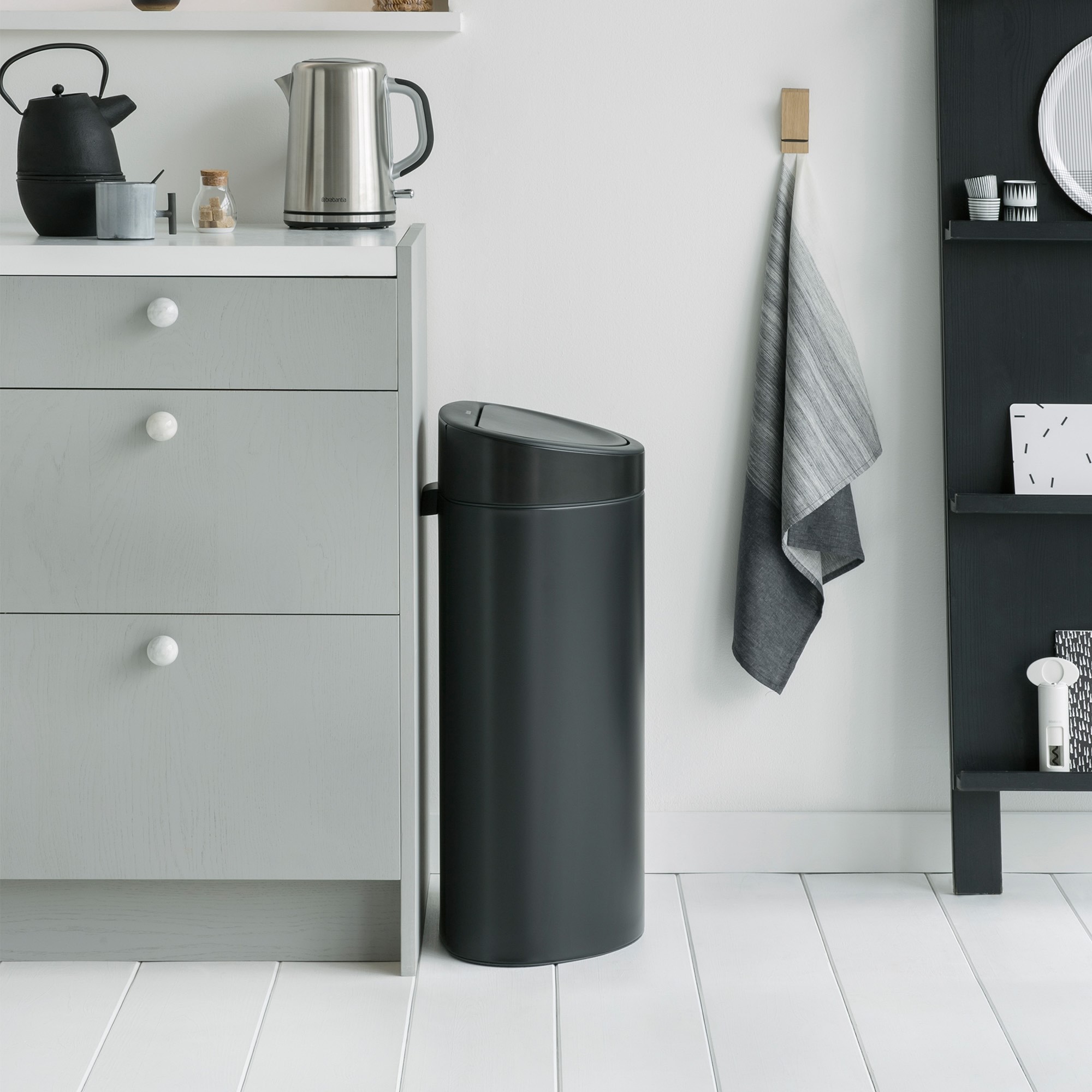 Brabantia Touch Top Trash Can, 10.6 Gallon
