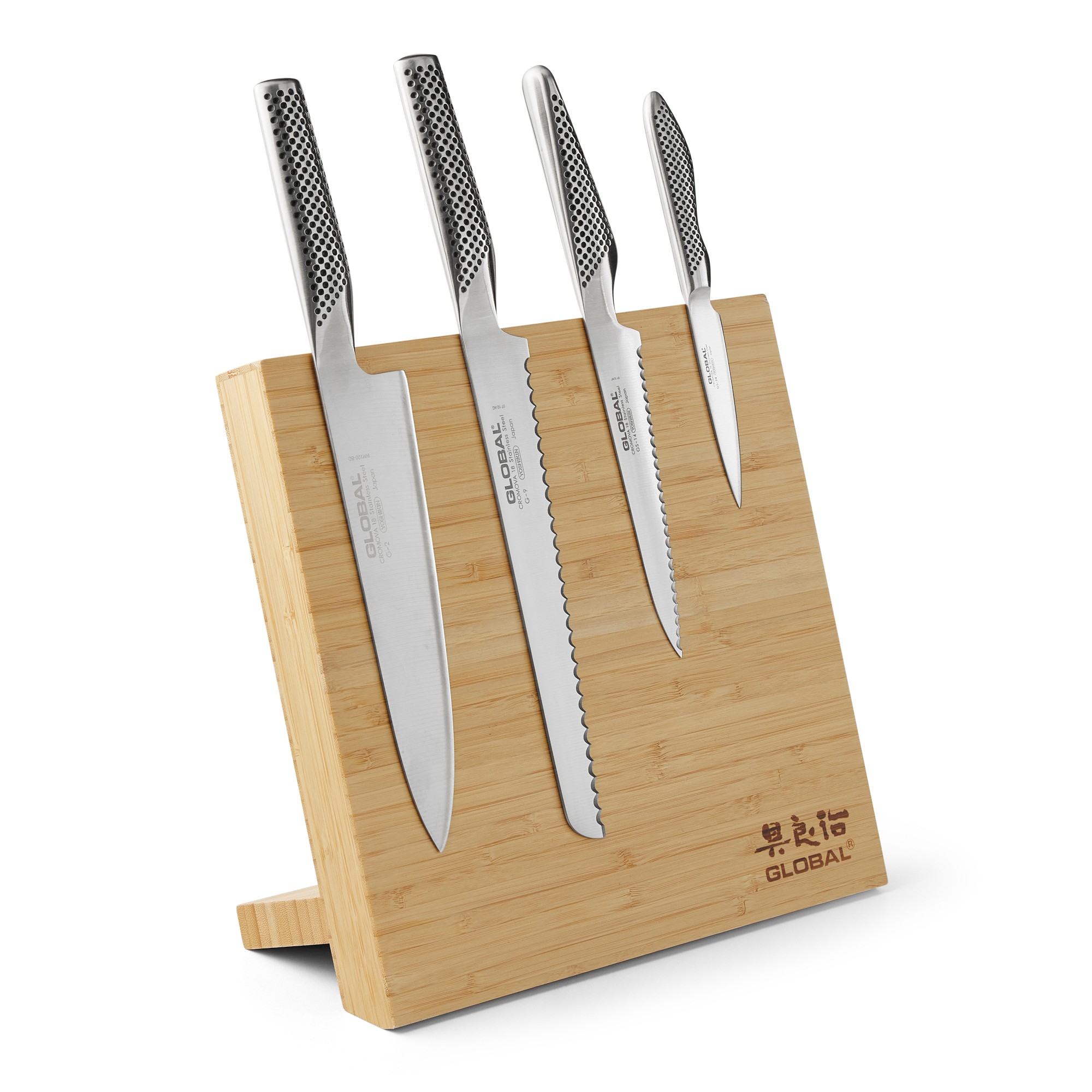 Global Classic Bitoku Magnetic Easel Set with Bamboo Block, Set of 5