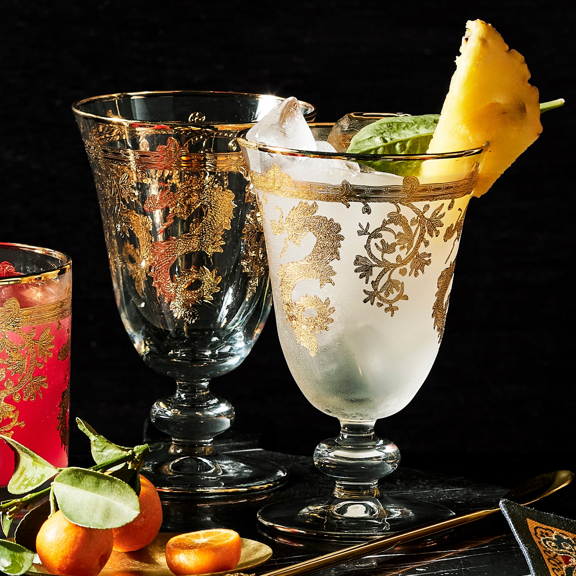 Gold Dragon Goblets