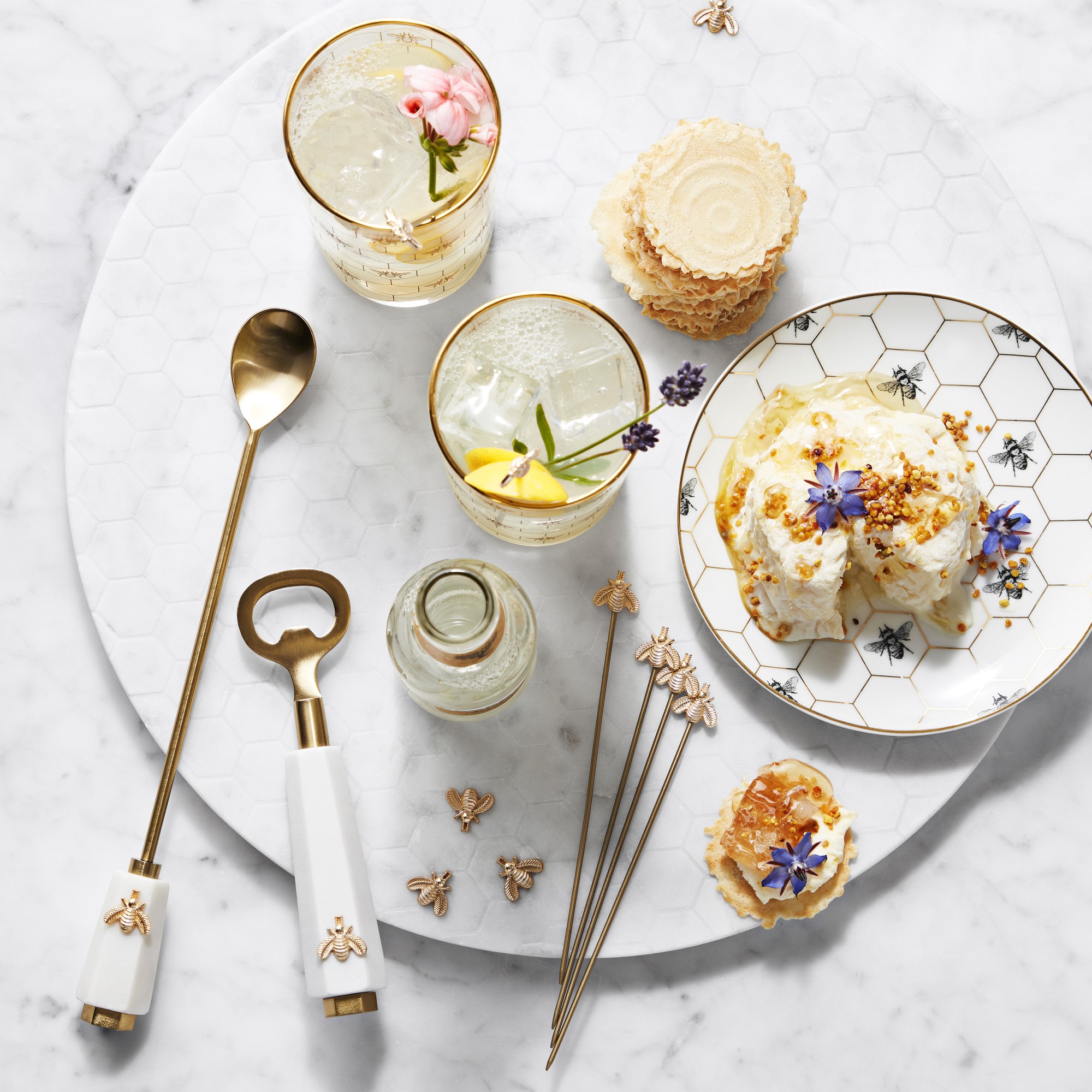 Honeycomb Appetizer Plates