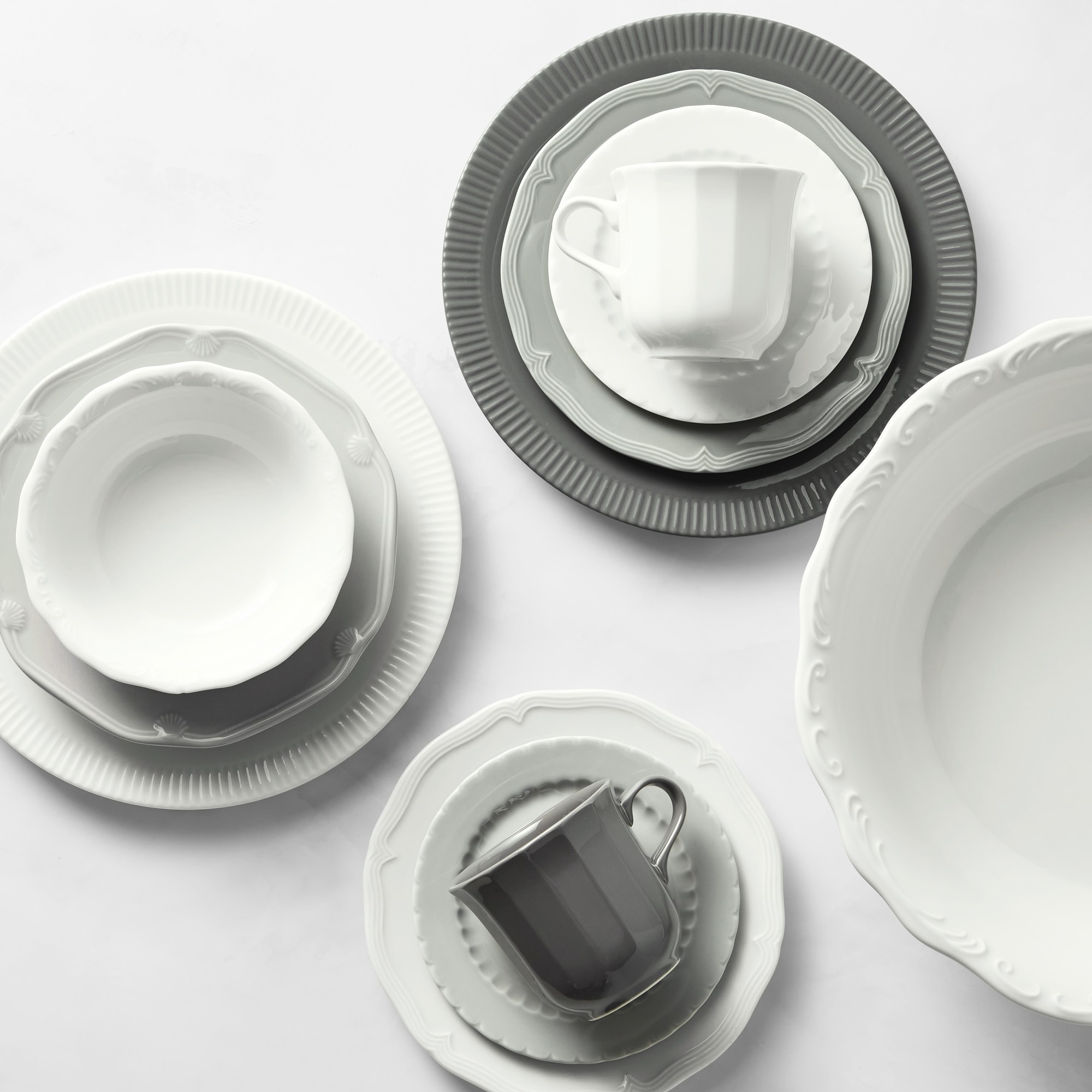 Pillivuyt Eclectique Porcelain Bread & Butter Plates, Set of 4