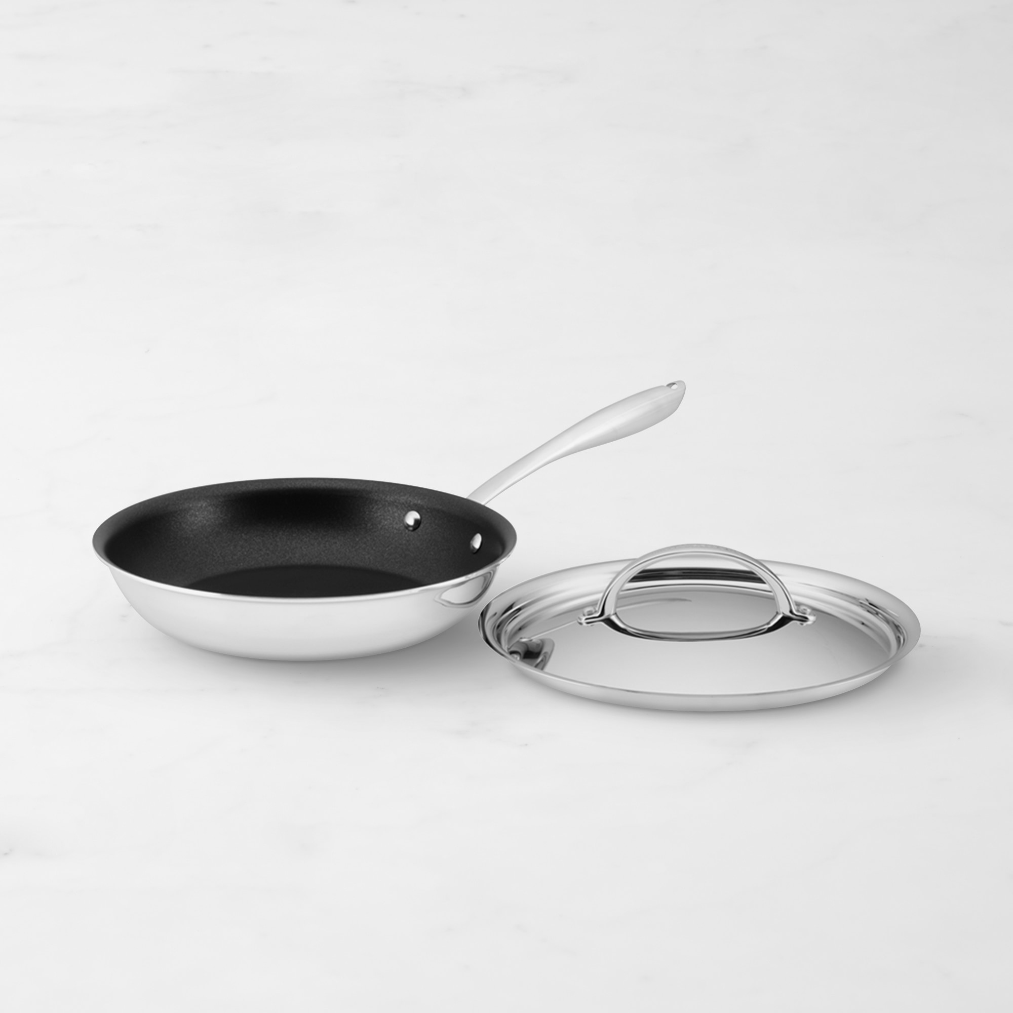 Williams Sonoma Signature Thermo-Clad™ Stainless-Steel Nonstick Covered Fry Pan