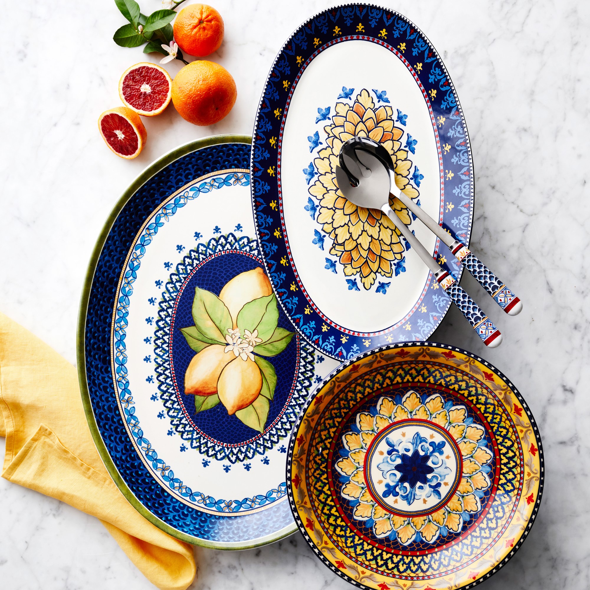 Sicily Ceramic Oval Platter, X-Large