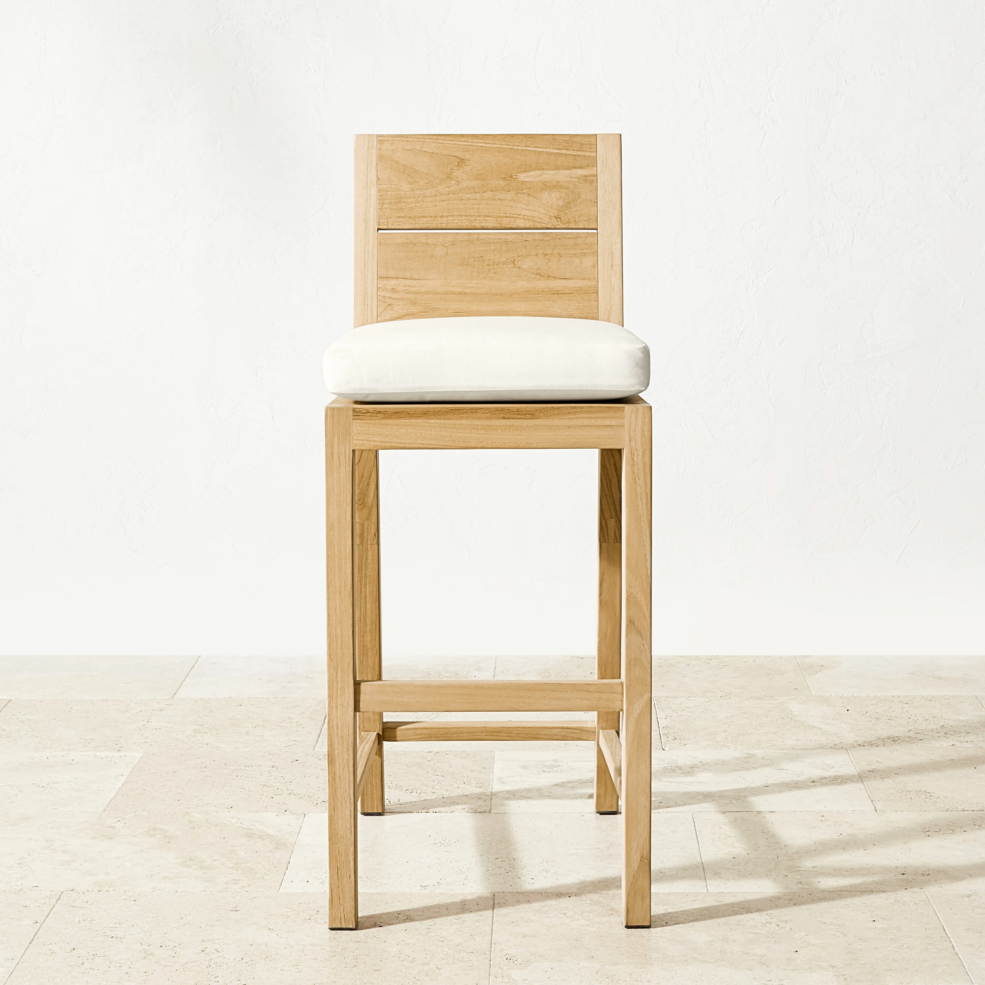 Larnaca Outdoor Natural Teak Bar Stool