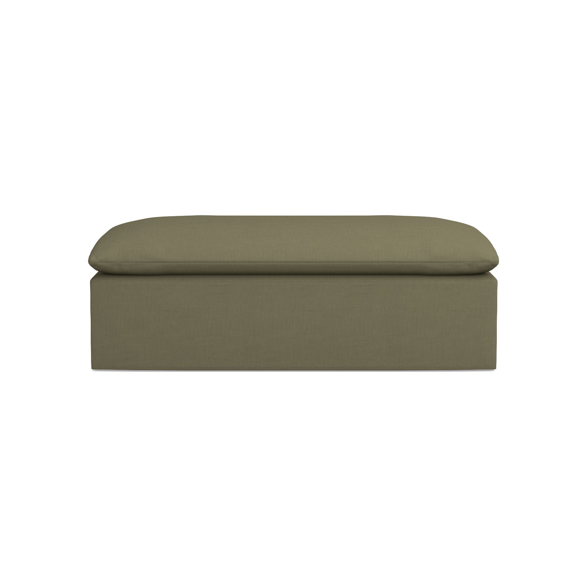 Laguna Slipcovered Coffee Table Ottoman (57