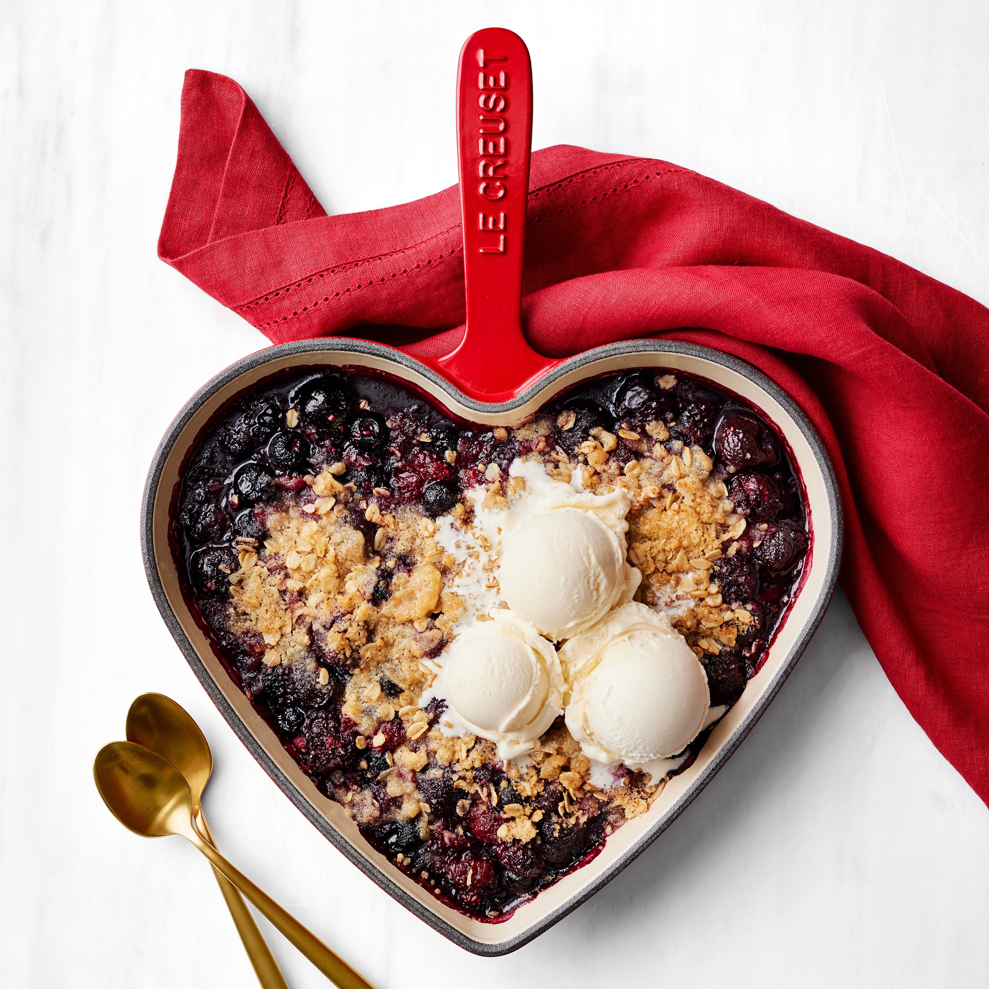 Le Creuset Enameled Cast Iron Heart Skillet Fry Pan