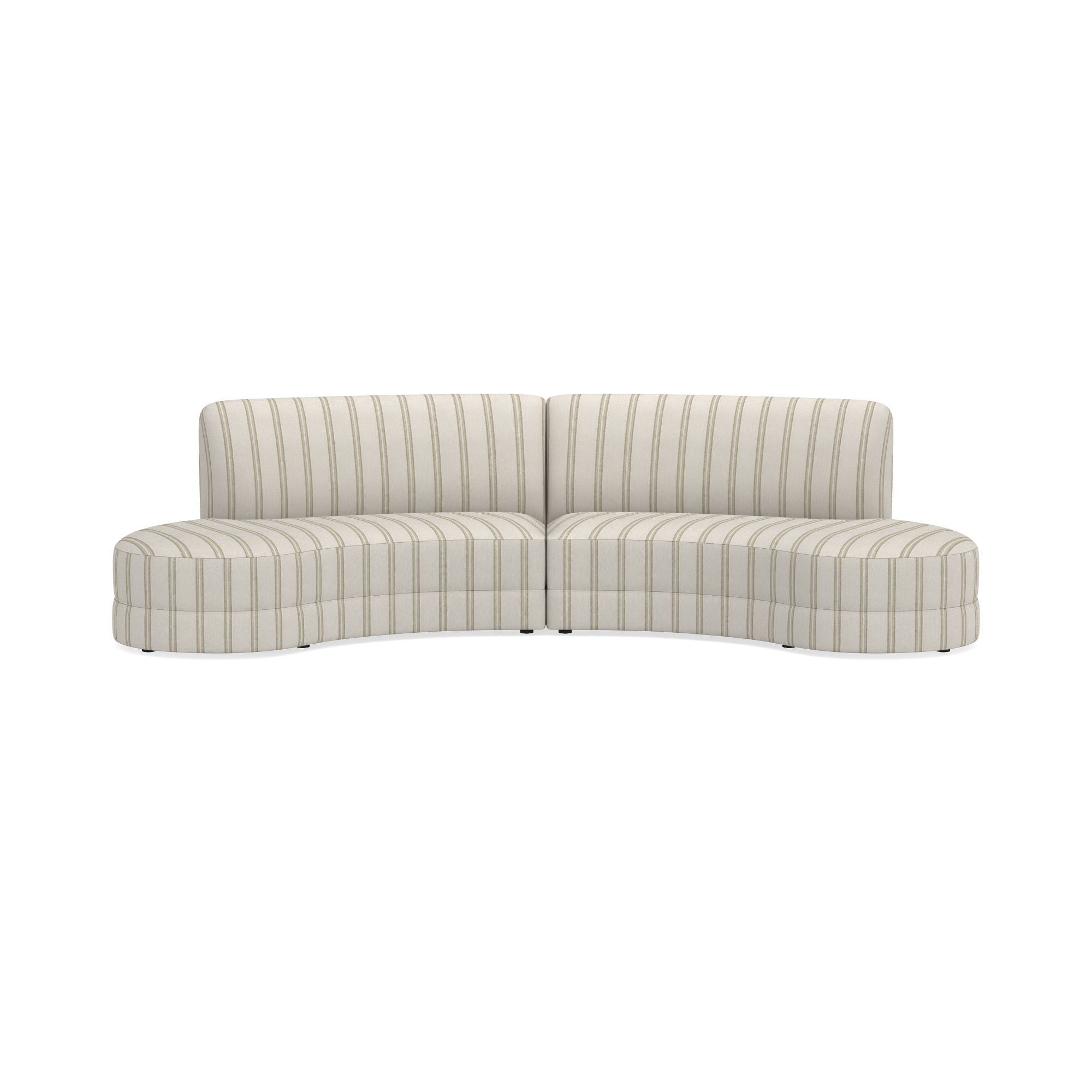 Capri 2-Piece Bumper Armless Sectional (132
