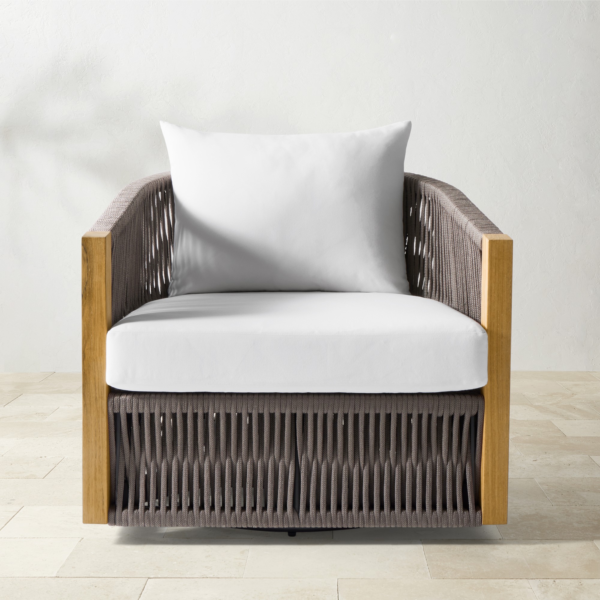 Pasadena Outdoor Teak Swivel Chair