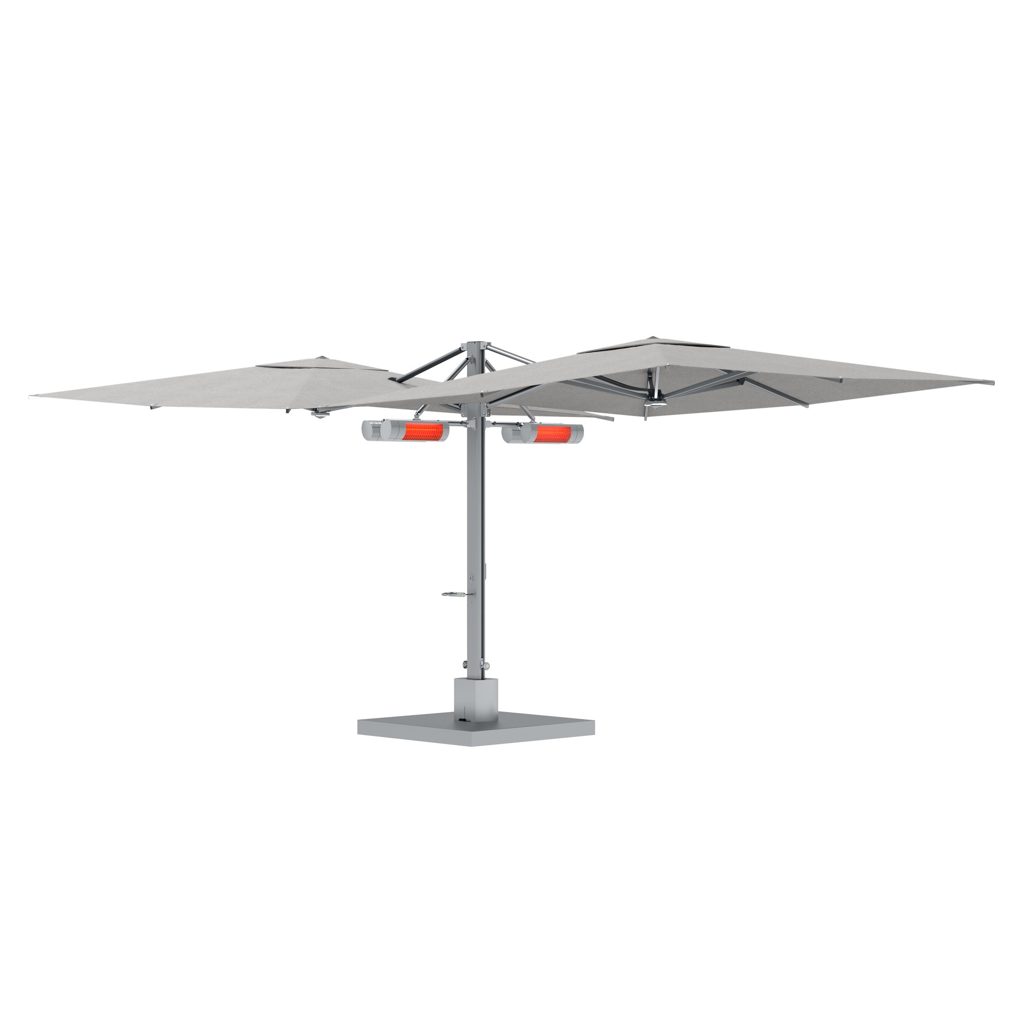 10' Sqaure Performance Dual Cantilever Umbrella