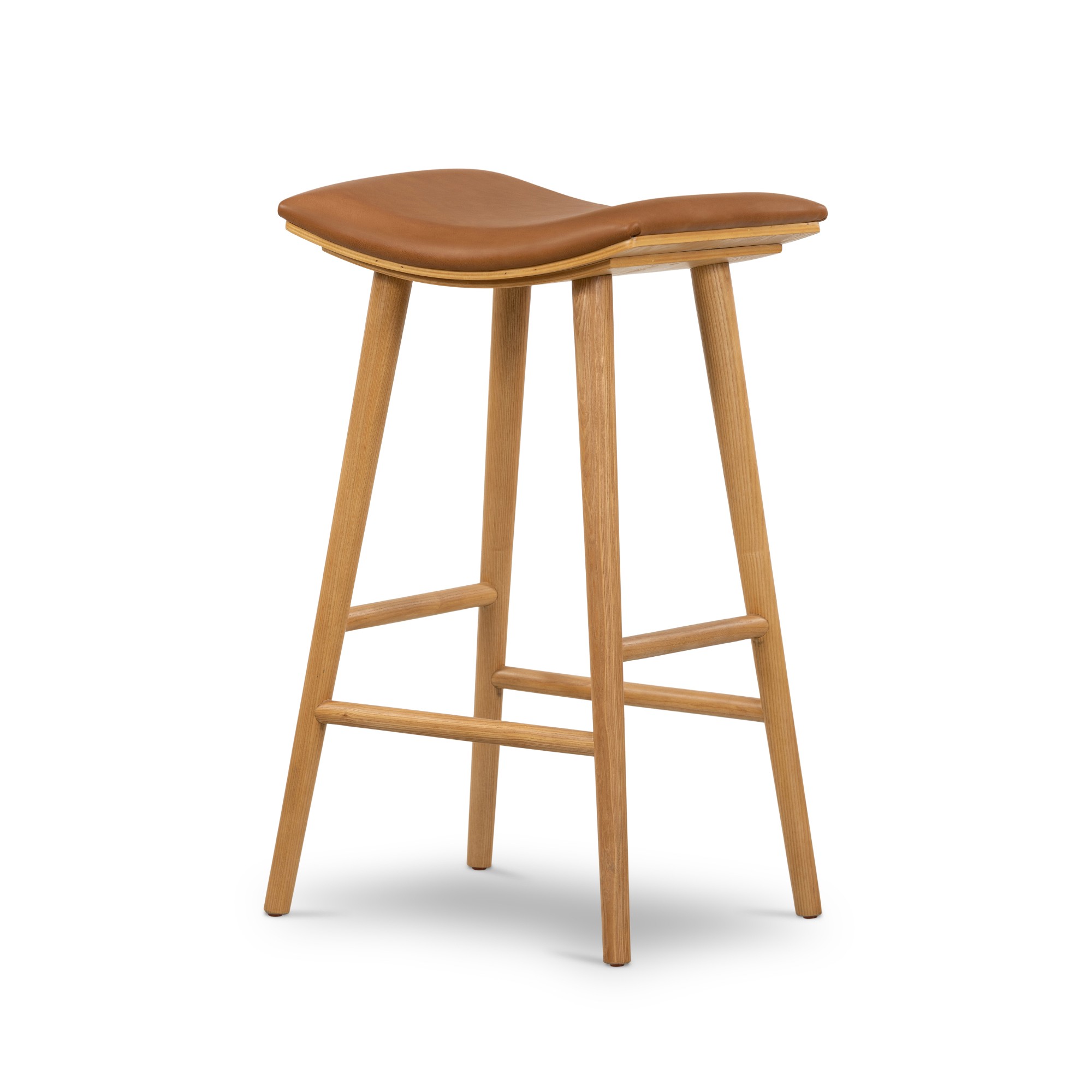 Andalusia Upholstered Saddle Backless Stool
