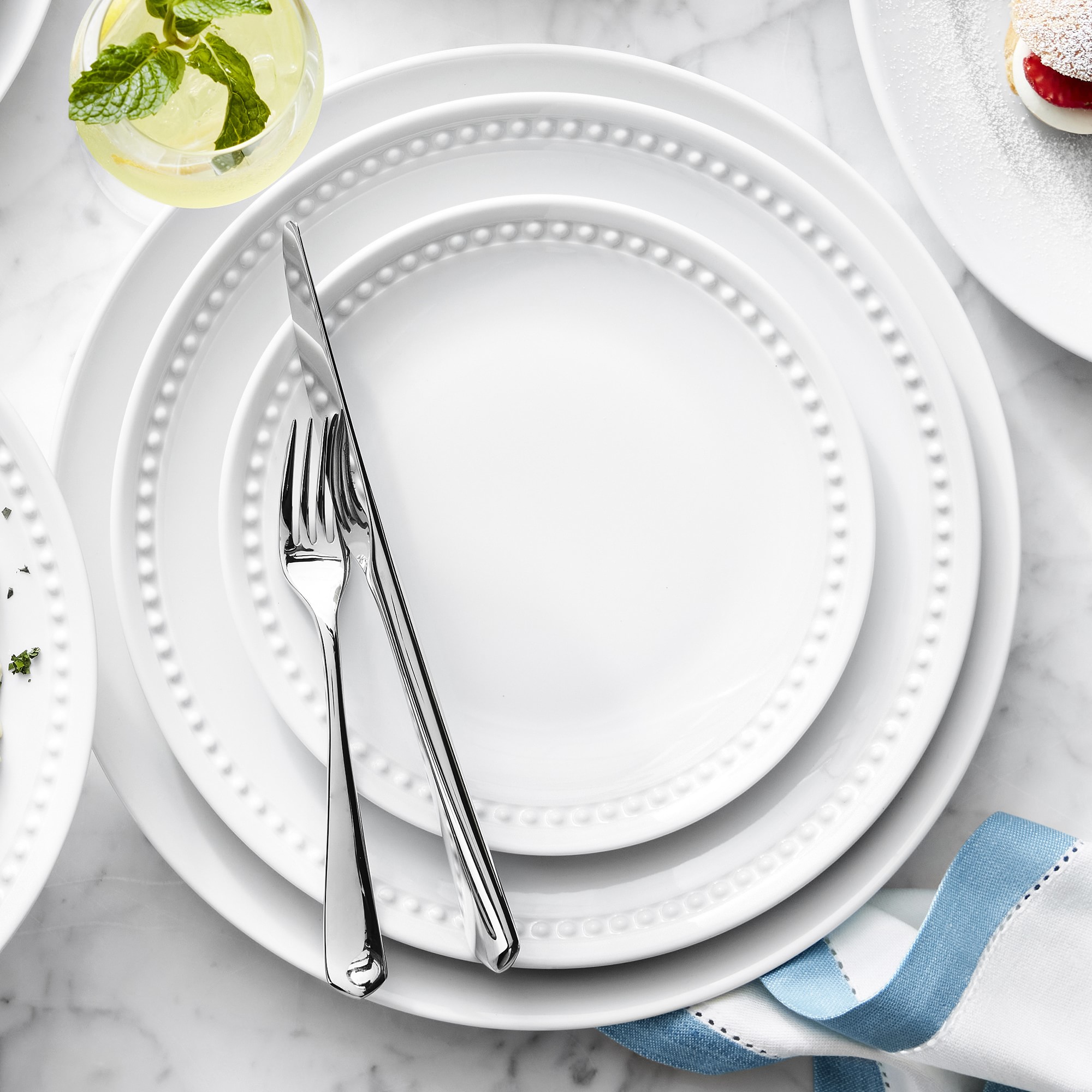 Pillivuyt Beaded Coupe Dinnerware Collection
