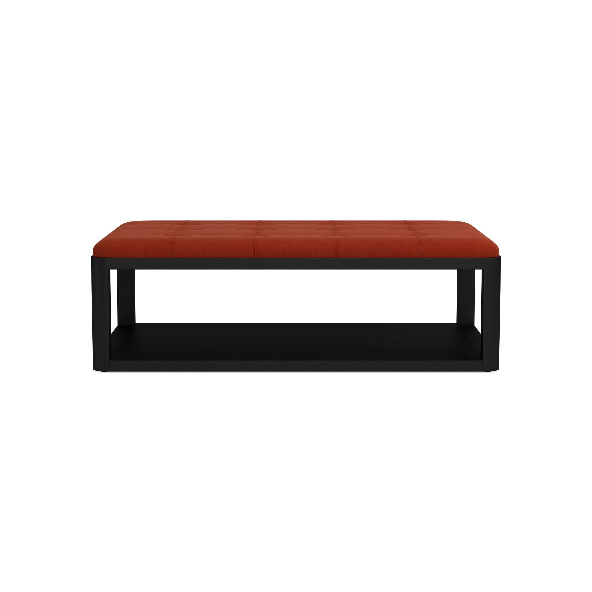 Porte Grid Tufted Rectangular Ottoman (48