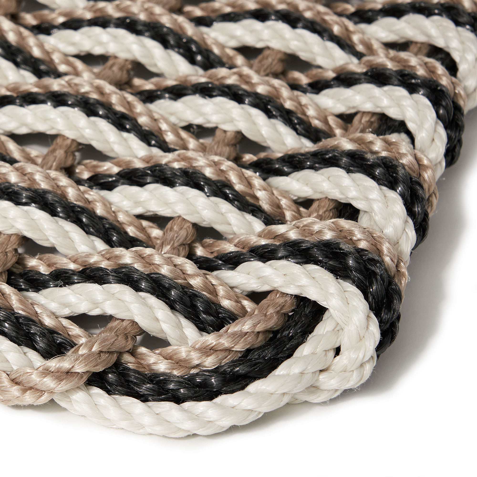 The Rope Co. Sand  & Charcoal & Oyster Doormat