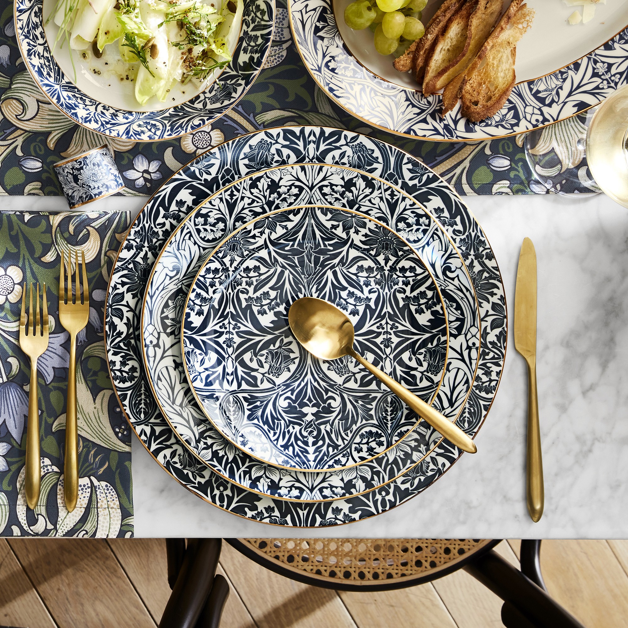 Morris & Co. x Williams Sonoma Bluebell Salad Plates, Set of 4