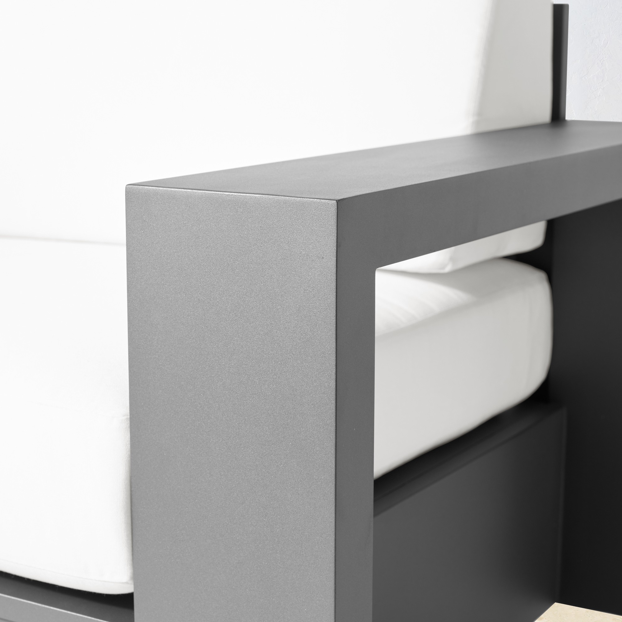 Larnaca Outdoor Slate Grey Metal Swivel Chair