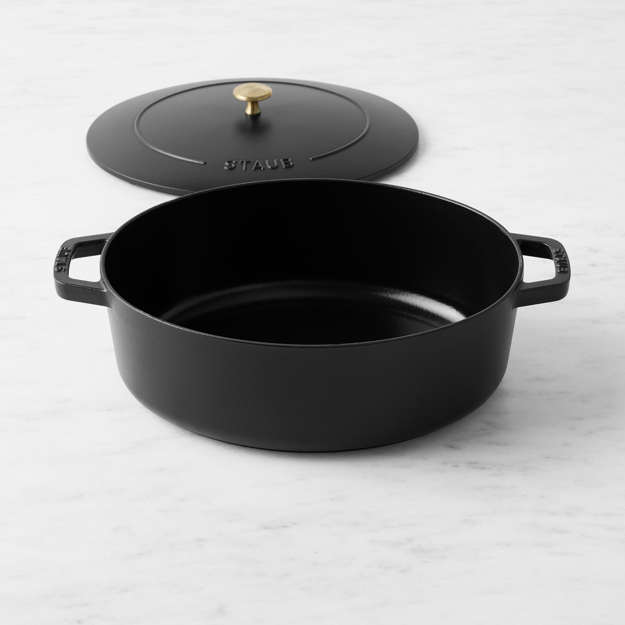 Staub Enameled Cast Iron Wide Oval Dutch Oven, 6 1/4-Qt.