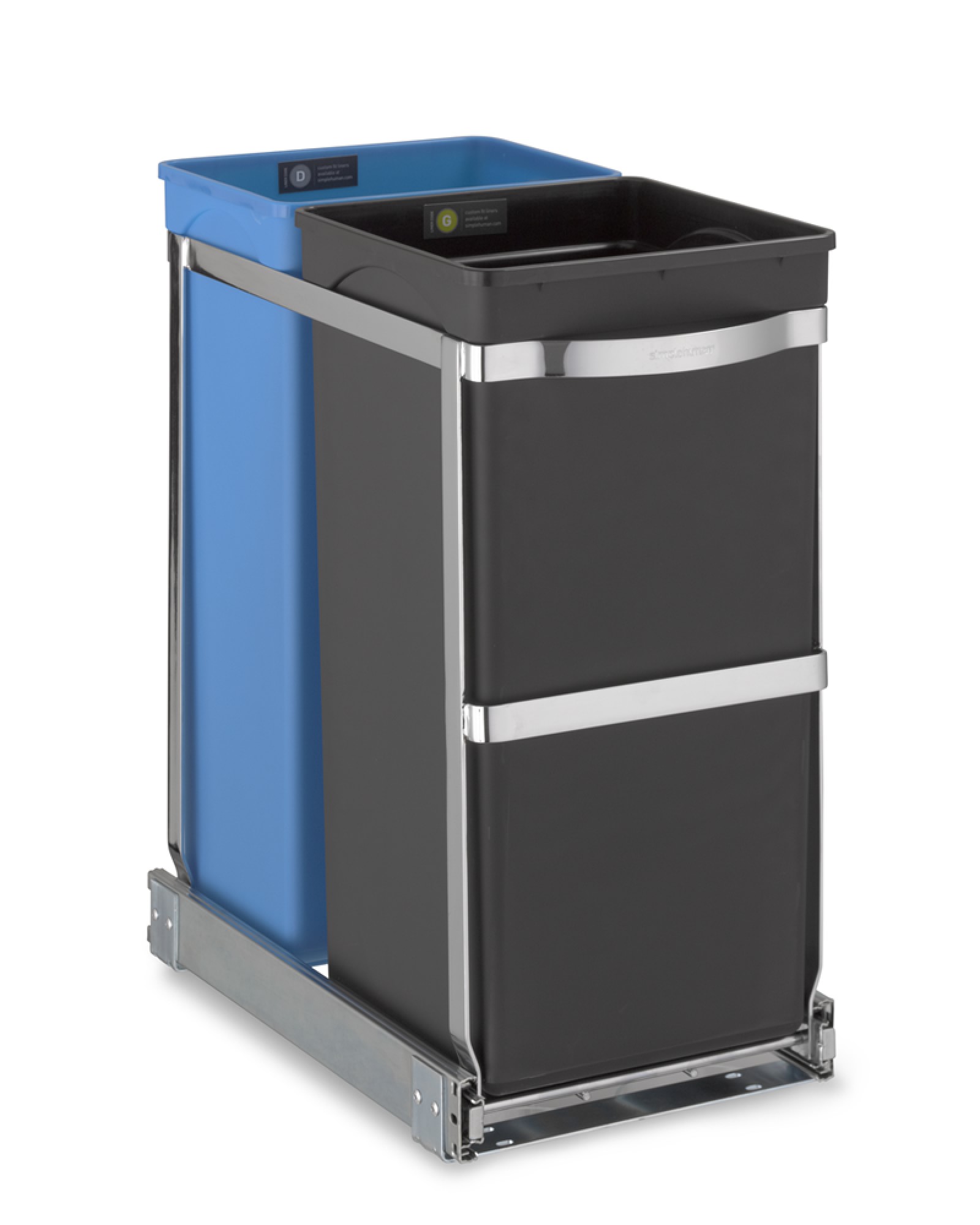 simplehuman™ 35-L. Dual Compartment Under Counter Pull-Out Can