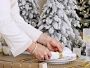Jeff Leatham x Williams Sonoma Winter White Faux Tabletop Tree with Twinkle Lights