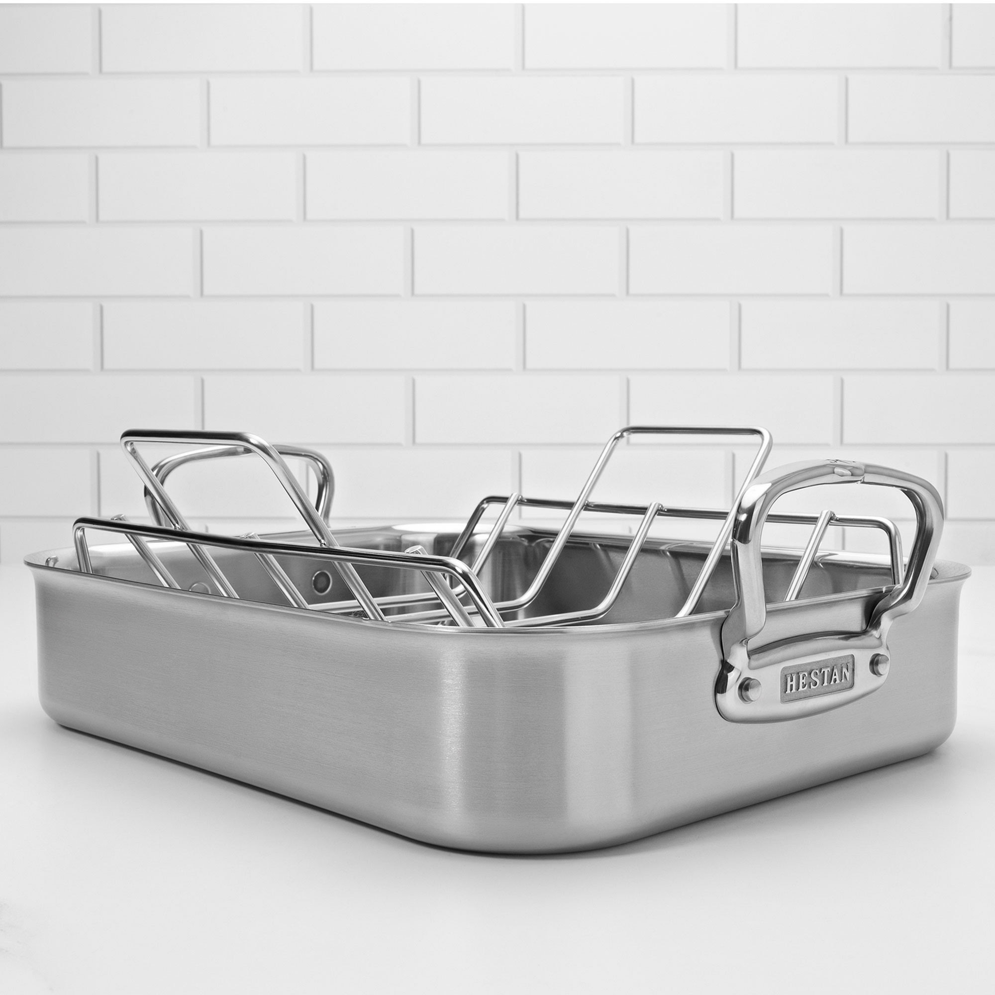 Hestan Provisions Stainless-Steel Classic Roaster with Rack