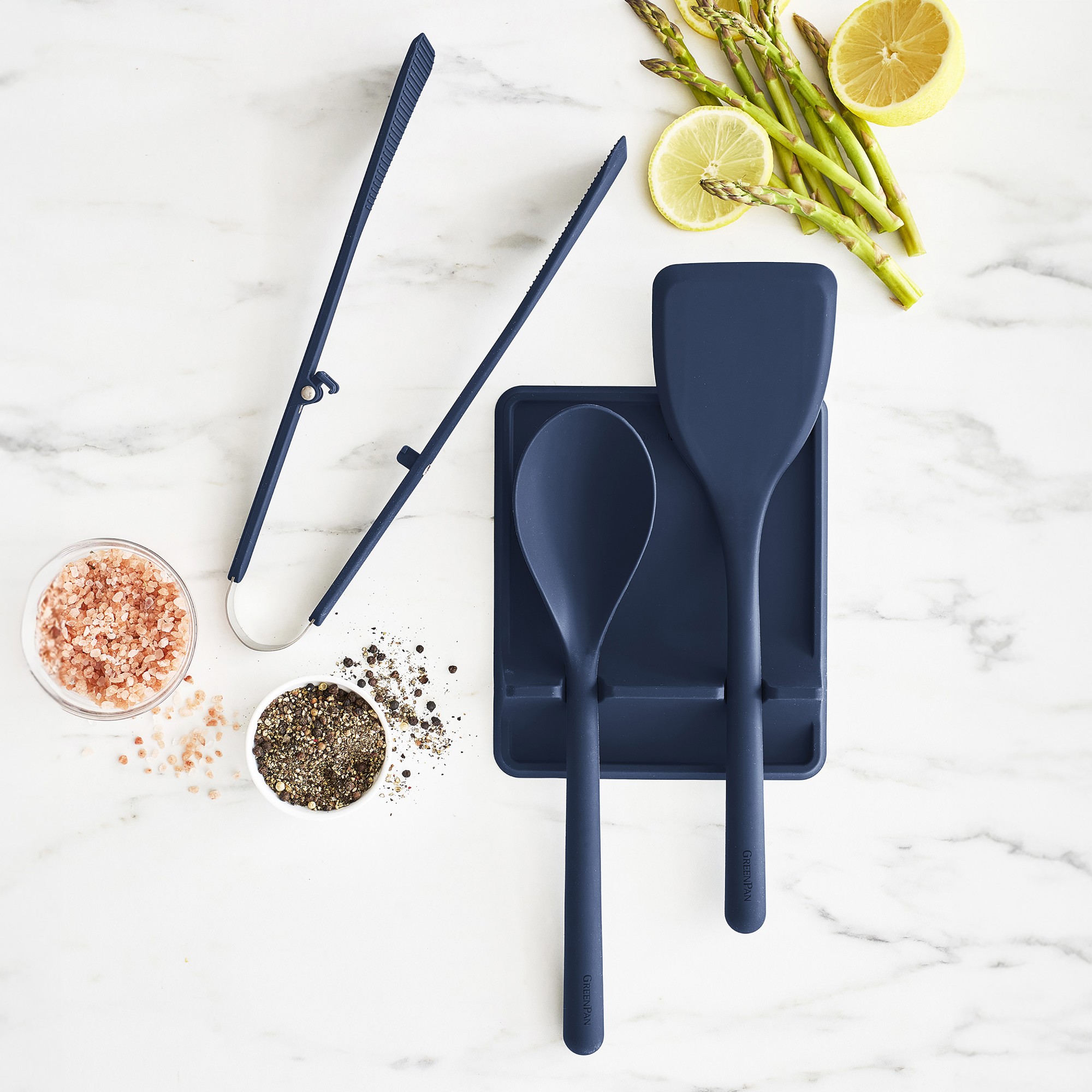 GreenPan™ Silicone Tools Utensil and Spoon Rest Set, Set of 4