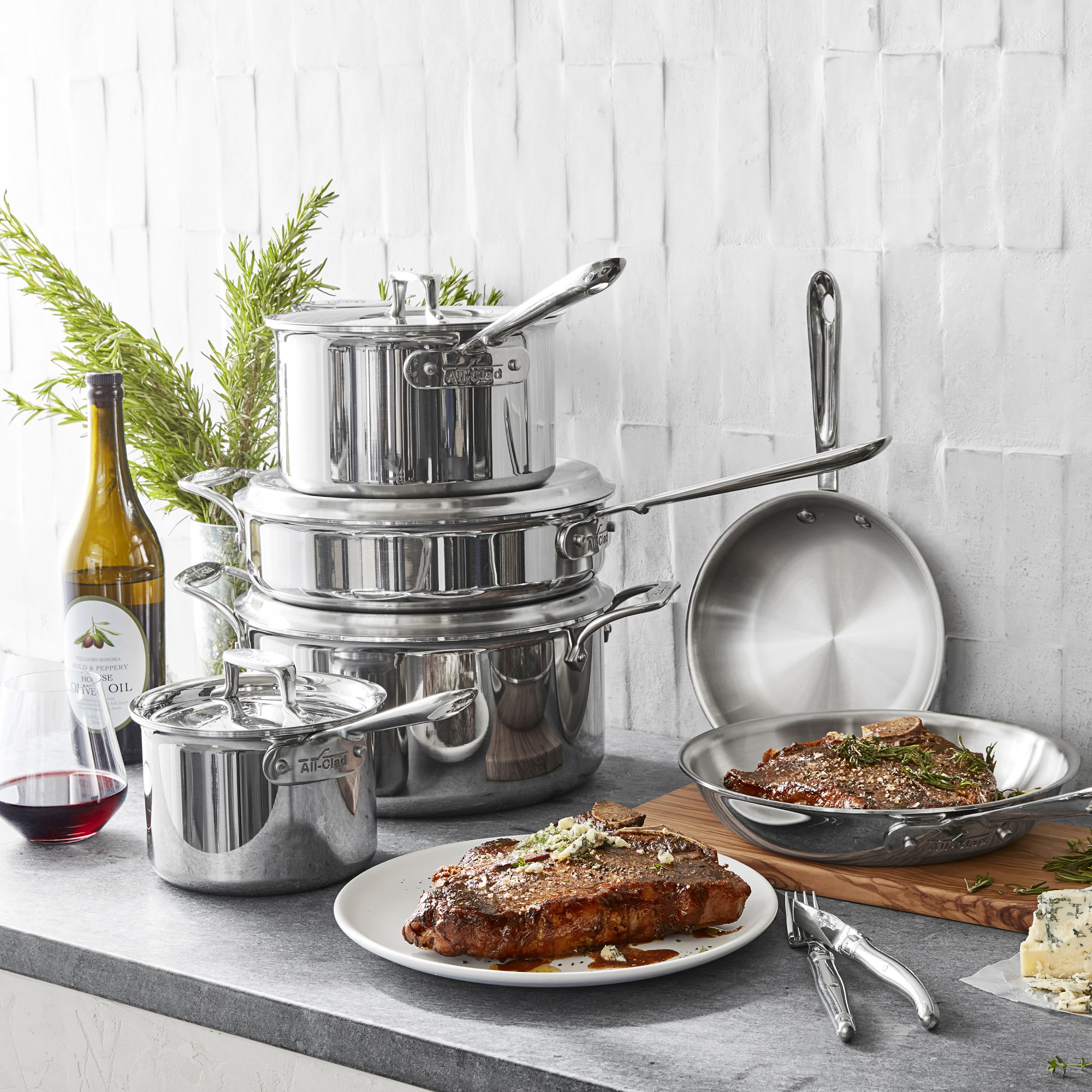 All-Clad D5® Stainless-Steel 10-Piece Cookware Set