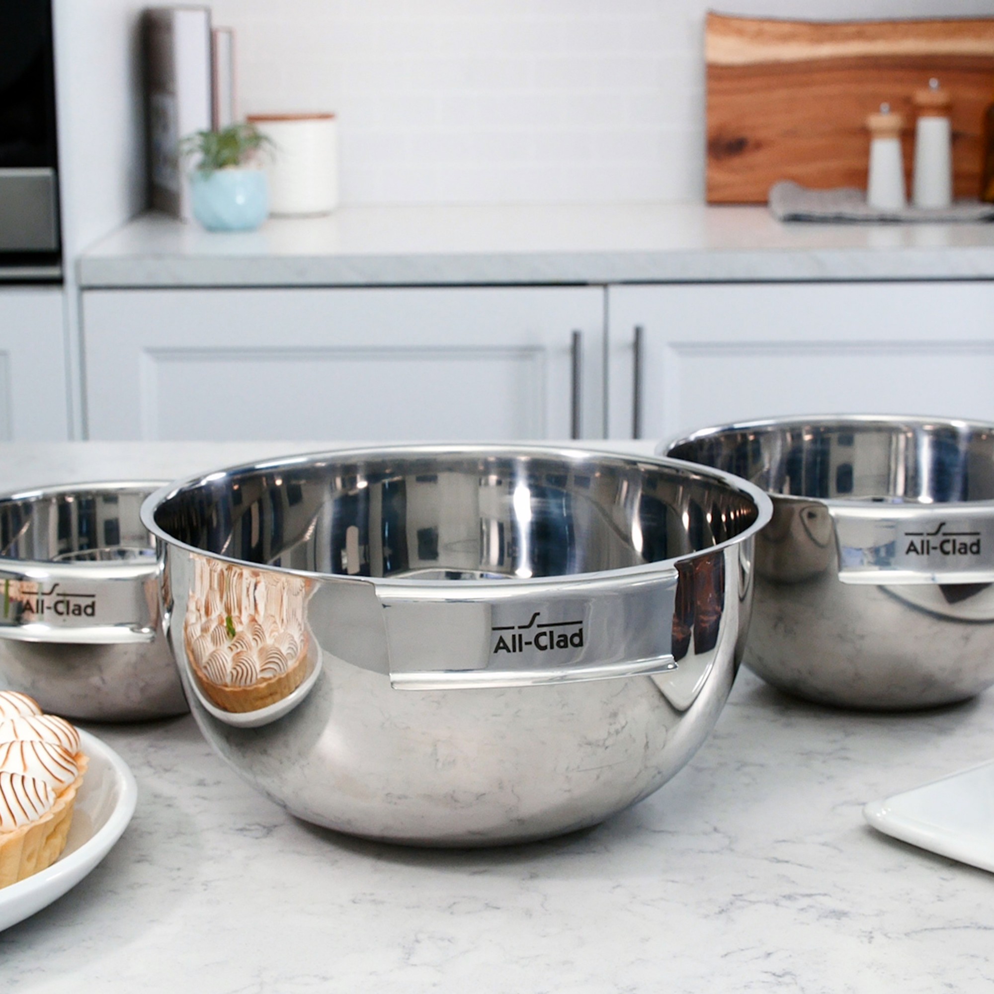 All-Clad Stainless-Steel 3-Piece Mixing Bowl Set
