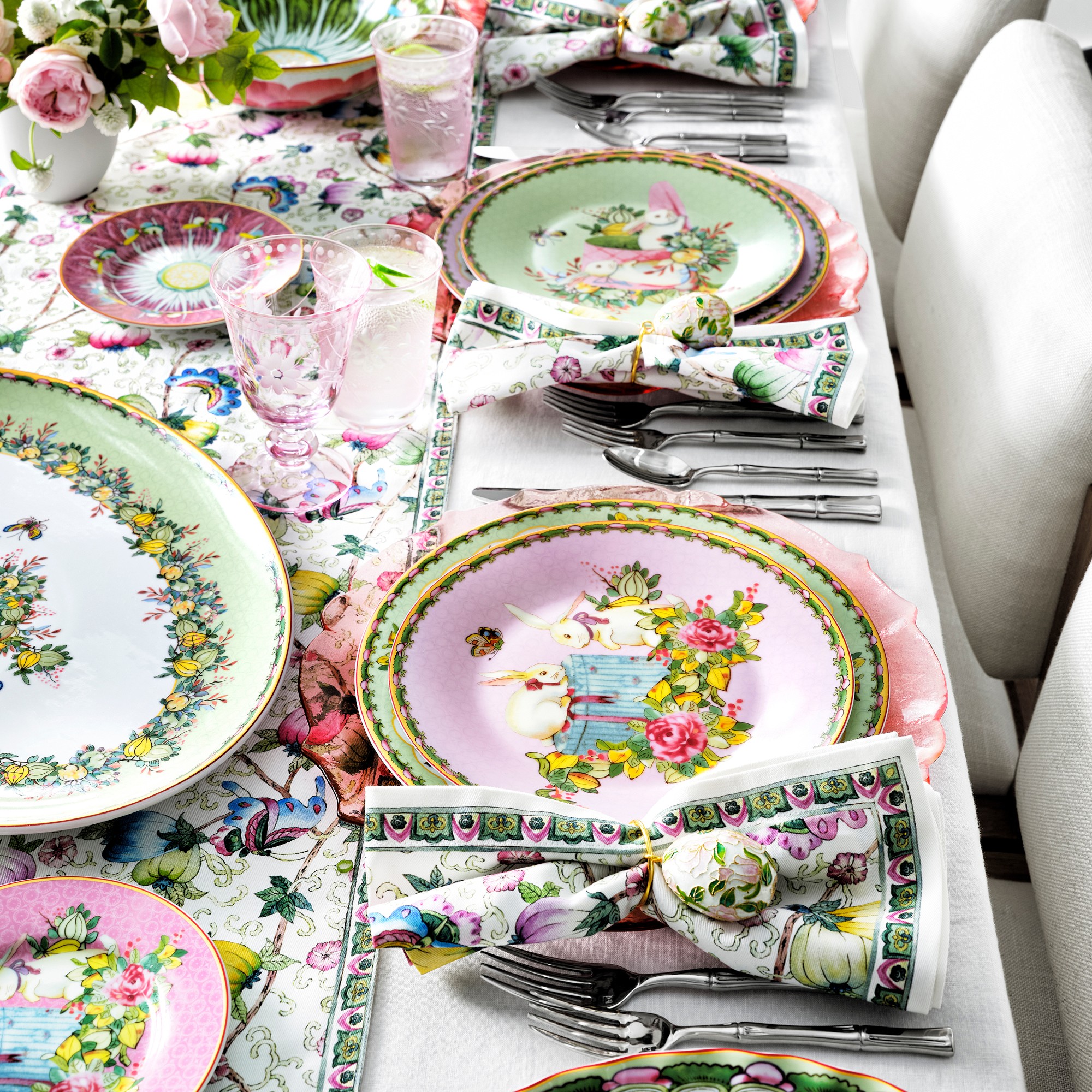 Famille Rose Salad Plates
