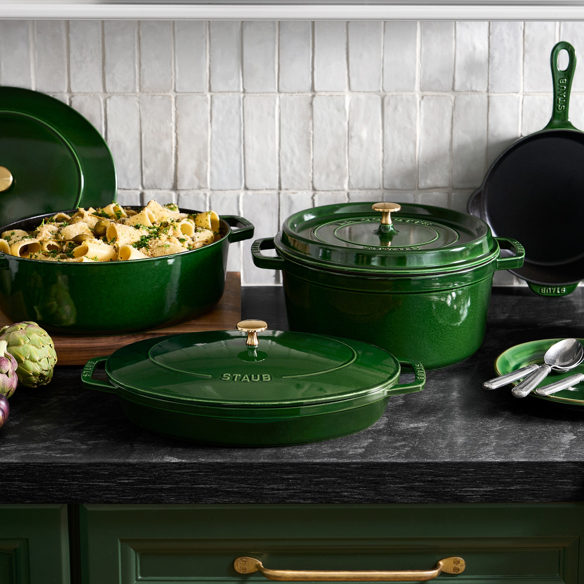 Staub Enameled Cast Iron Traditional Deep Skillet