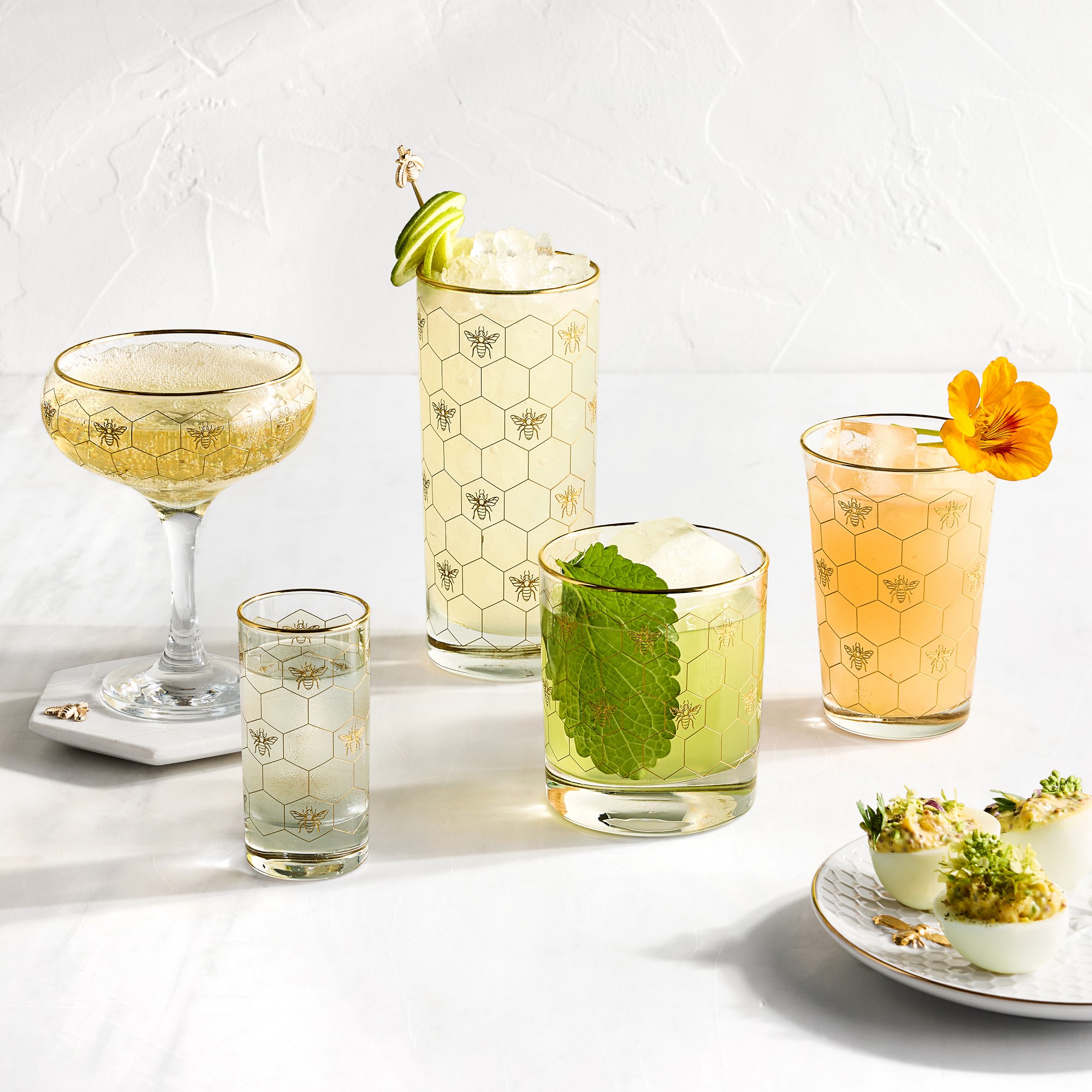 Honeycomb Double Old-Fashioned Glasses