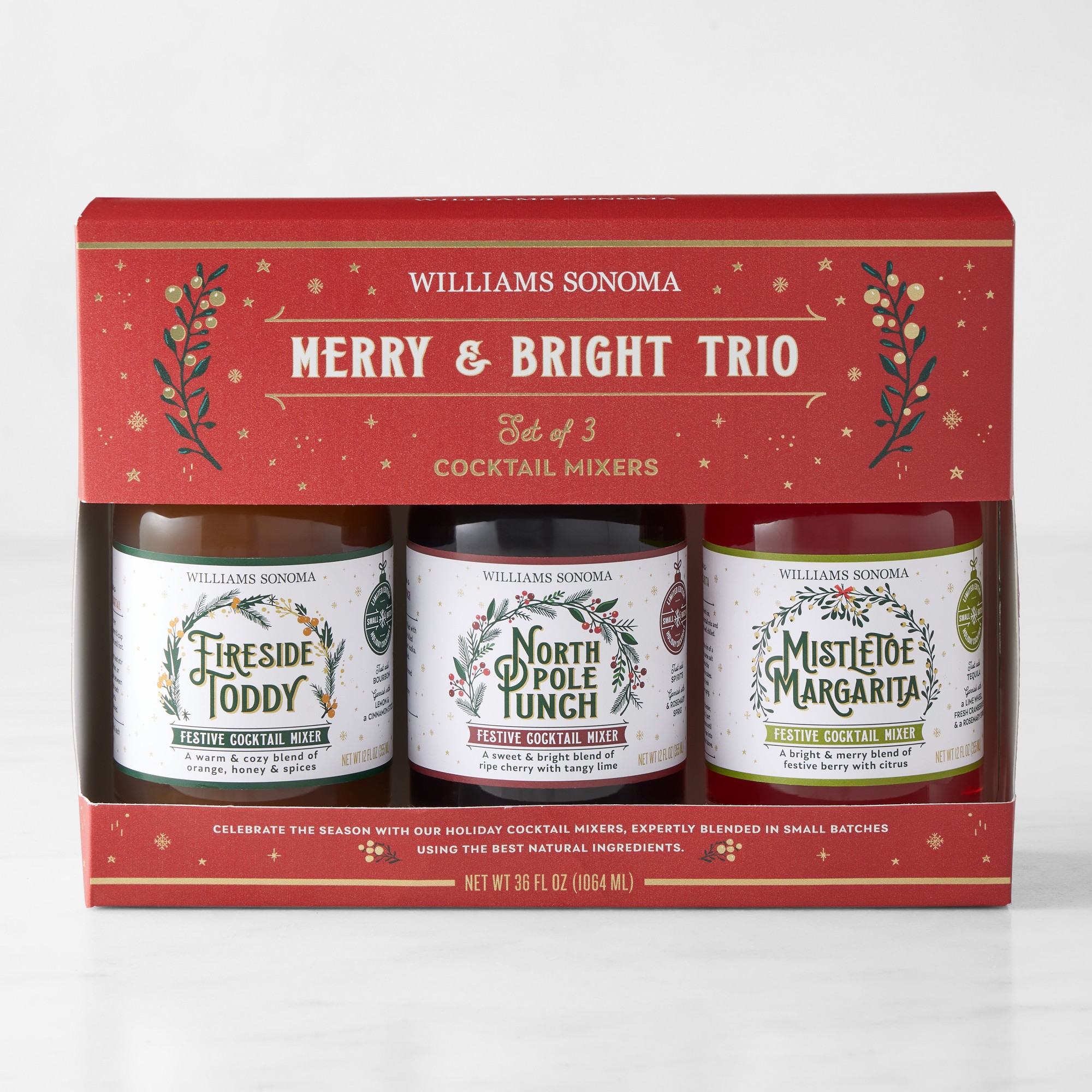Williams Sonoma Merry & Bright Cocktail Trio