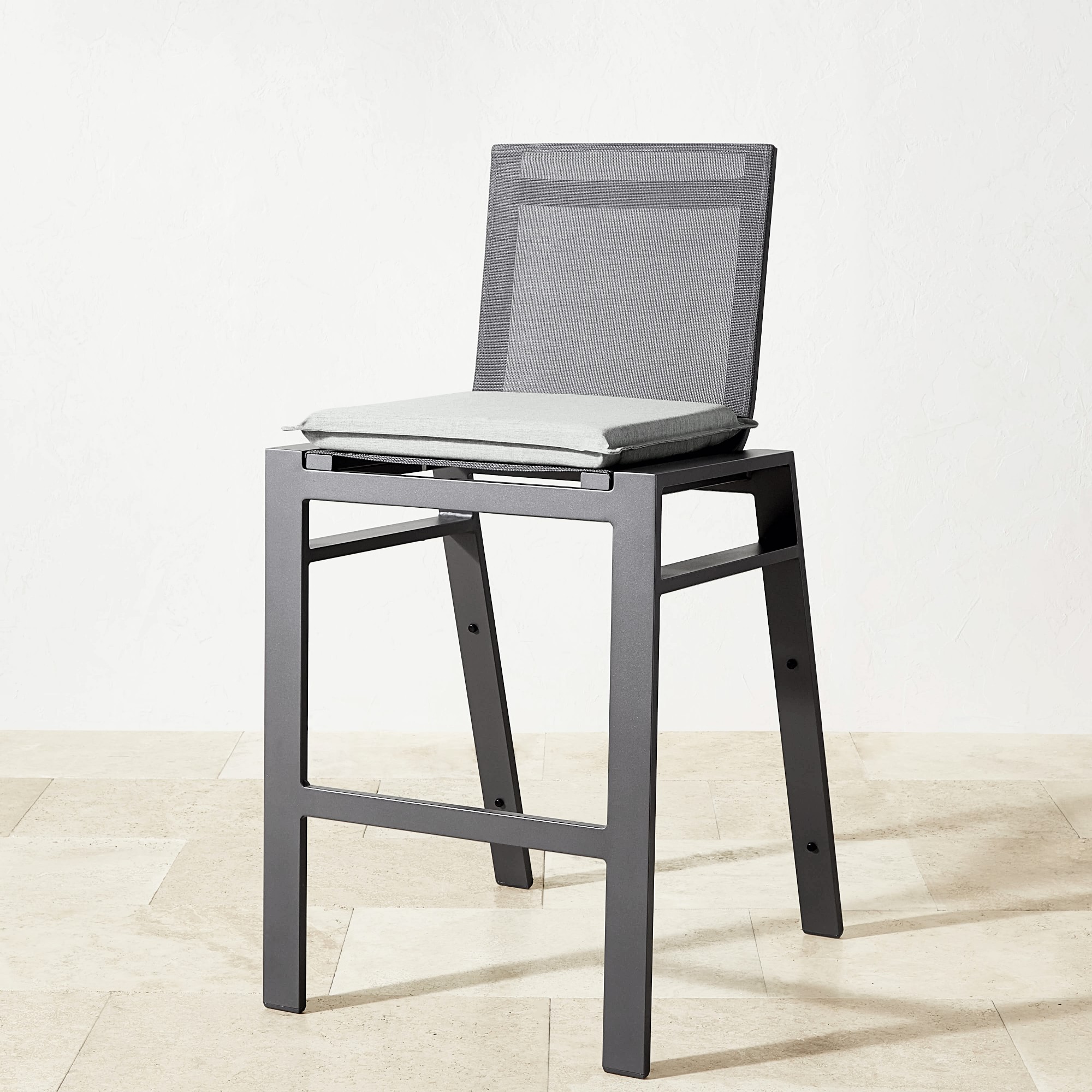 Santa Barbara Outdoor Metal Bar Stool