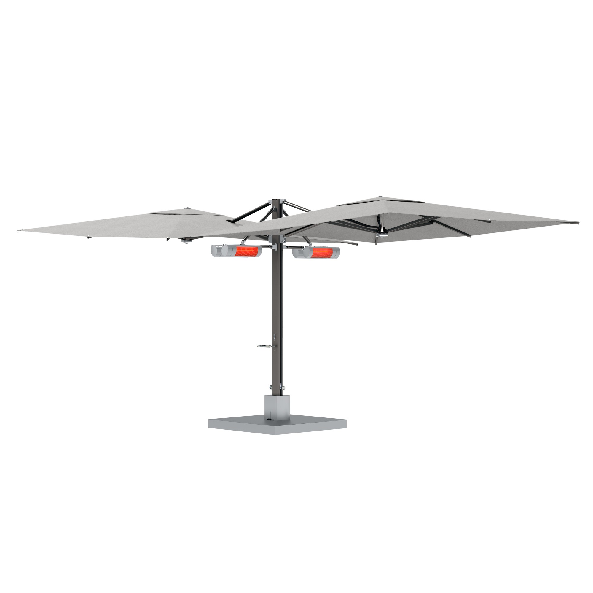 10' Sqaure Performance Dual Cantilever Umbrella