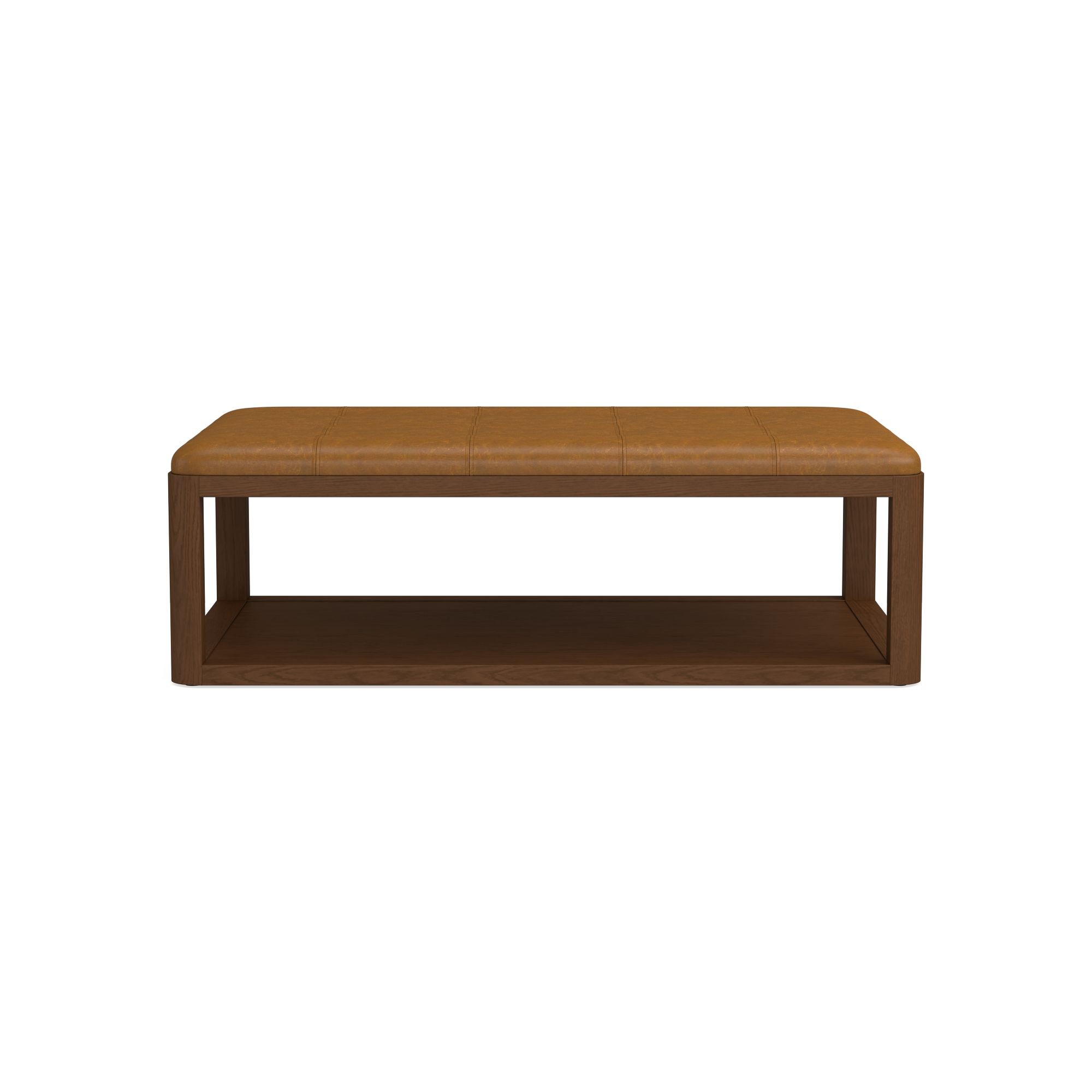Porte Grid Tufted Rectangular Ottoman (48