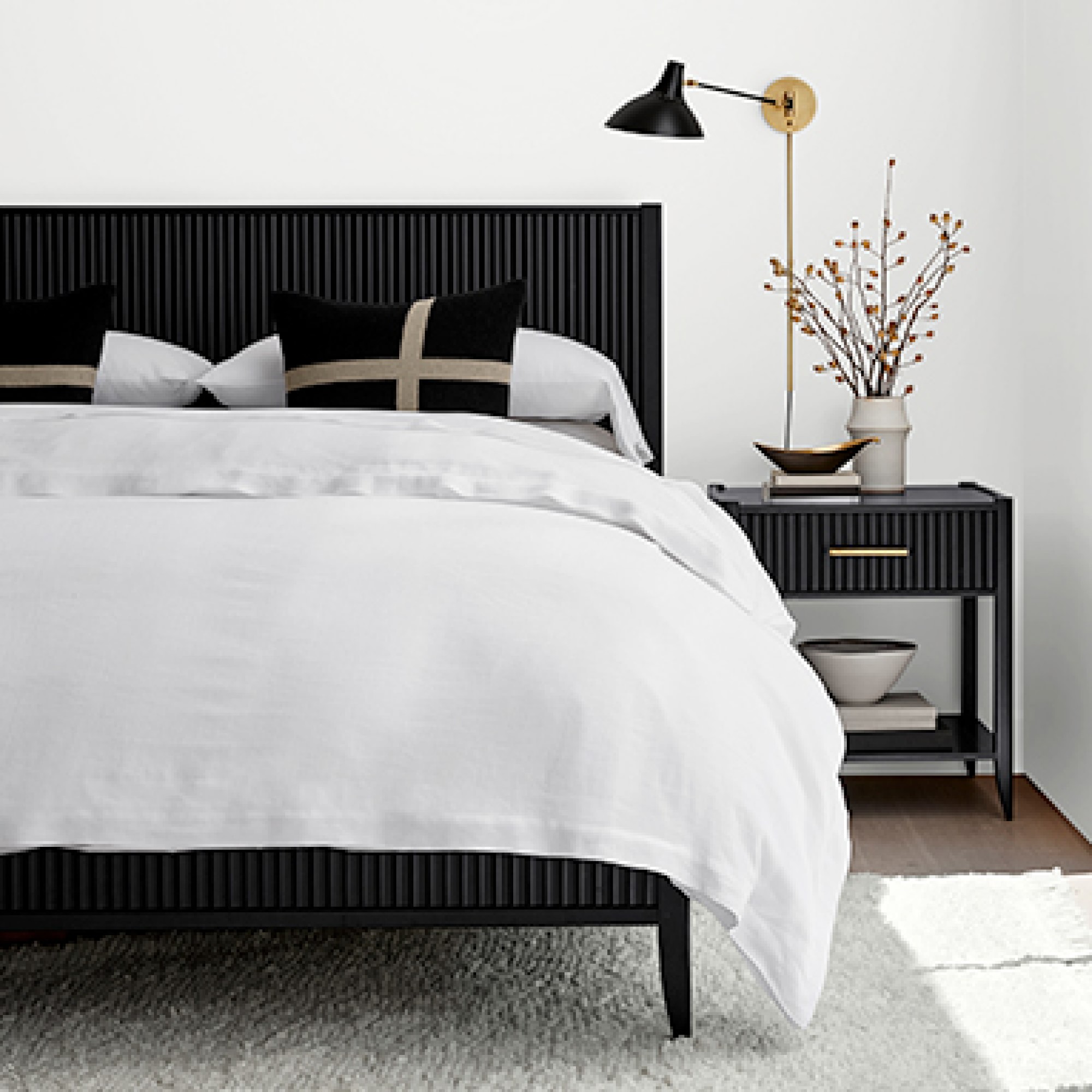 Lewis 1-Drawer Nightstand (26