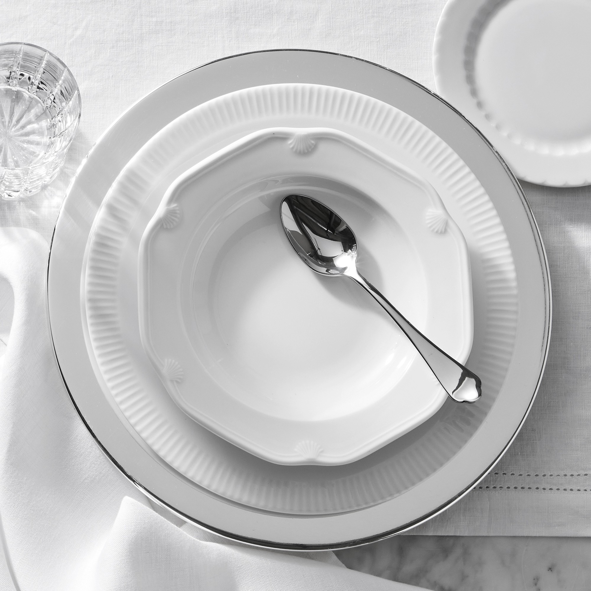 Pillivuyt Eclectique Porcelain Soup Plates, Set of 4