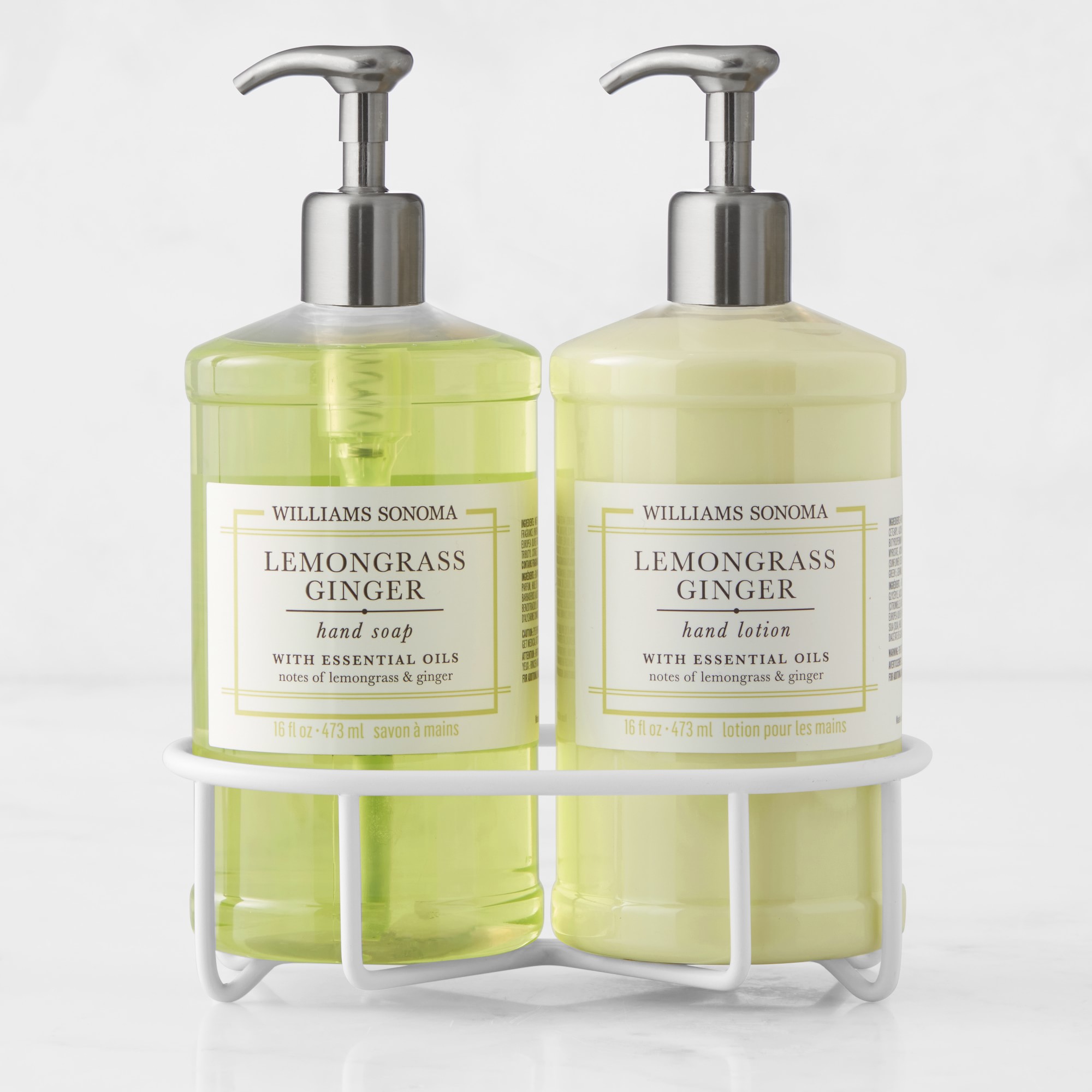 Williams Sonoma Lemongrass Ginger Hand Soap & Lotion 3-Piece Set