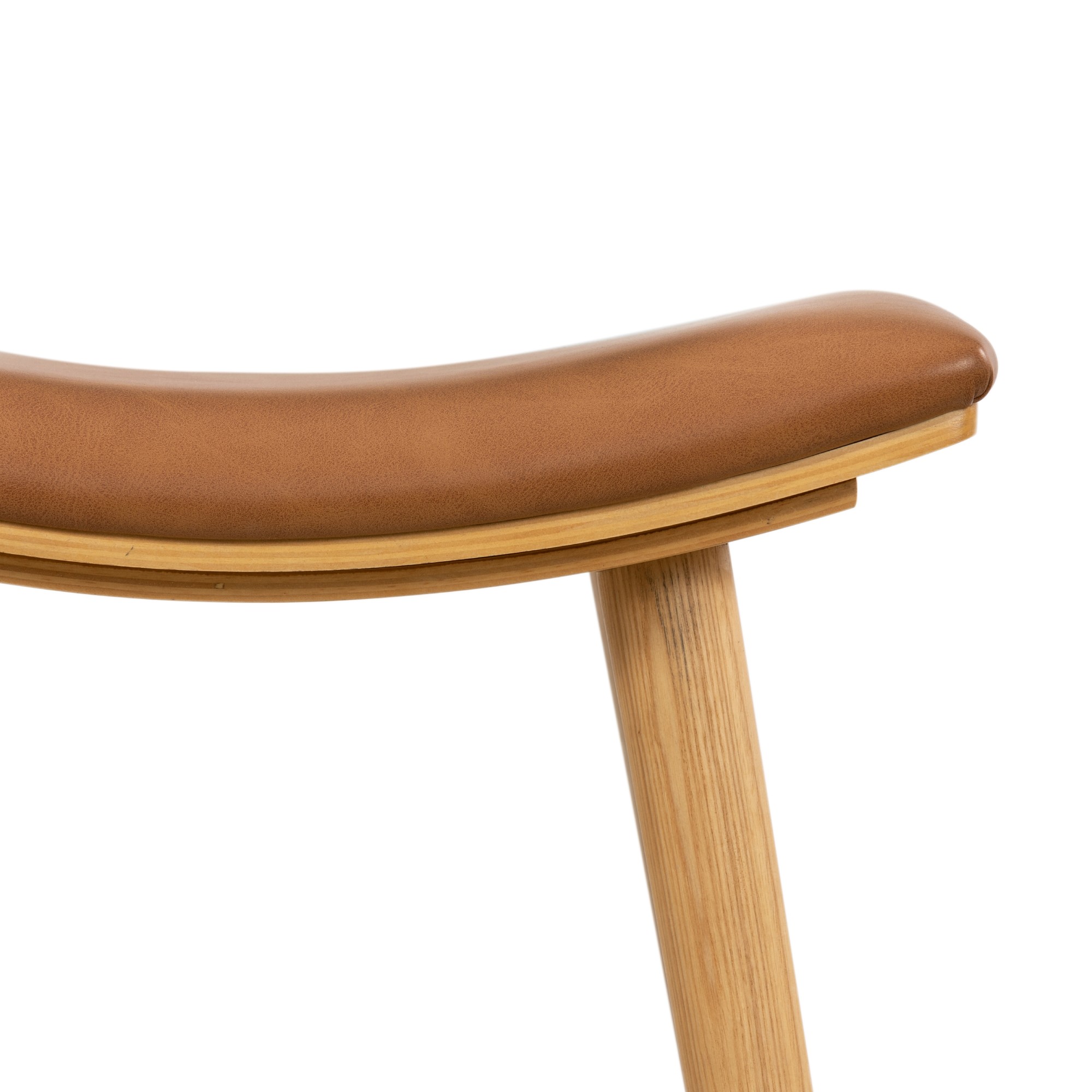 Andalusia Upholstered Saddle Backless Stool