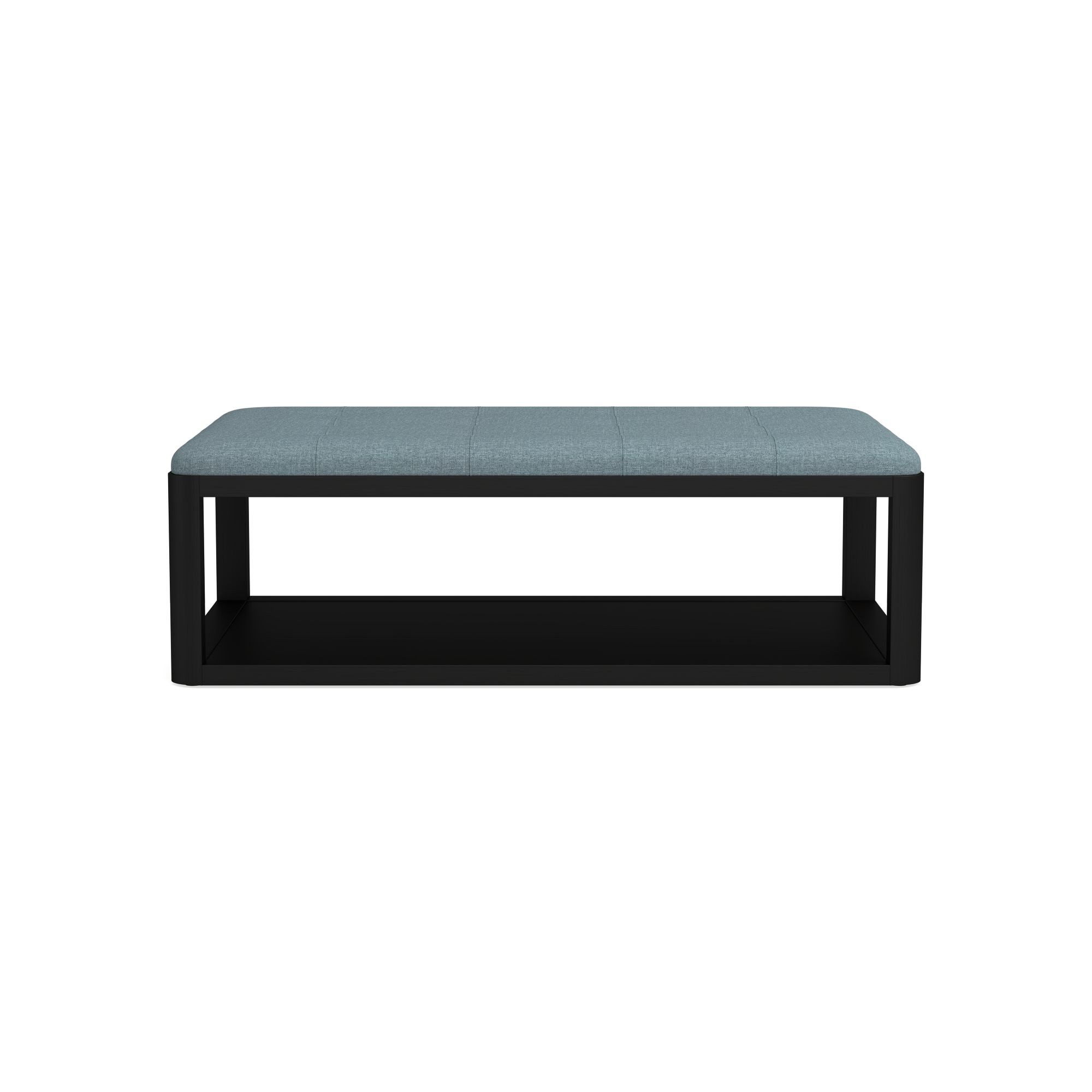 Porte Grid Tufted Rectangular Ottoman (48
