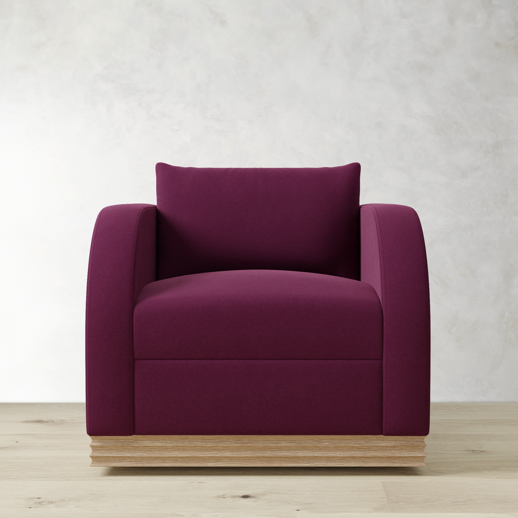 Fluted Base Swivel Armchair