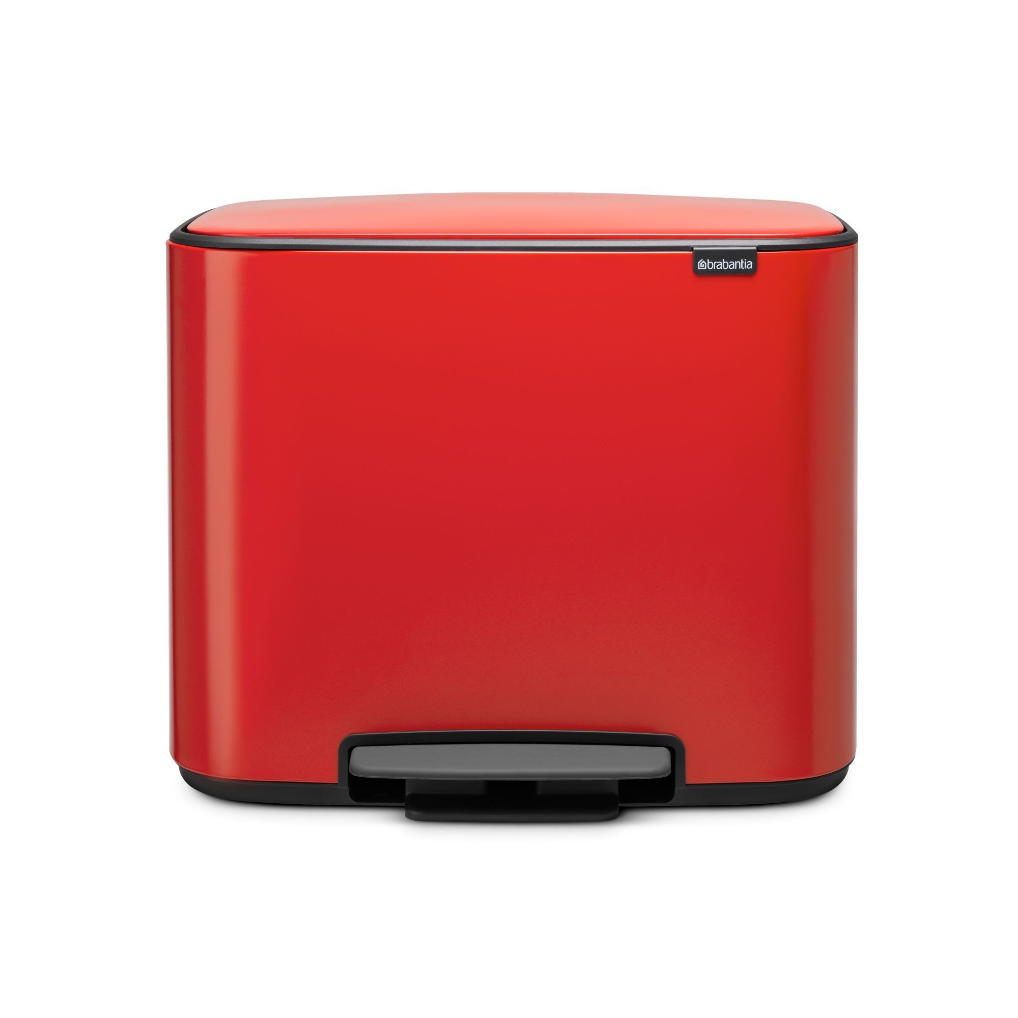 Brabantia Bo Step On Dual Compartment Recycling Trash Can, 3 + 6 Gallon