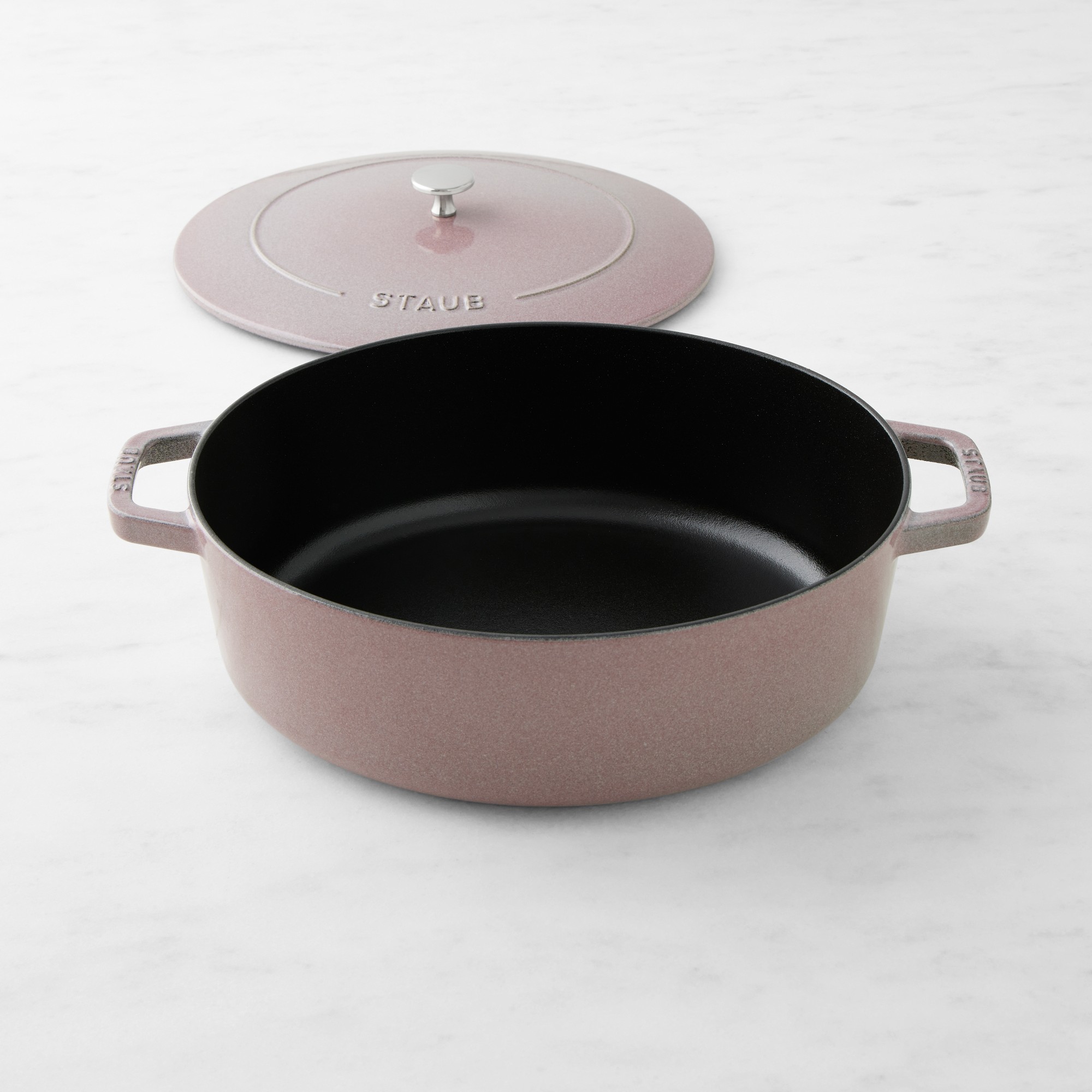 Staub Enameled Cast Iron Wide Oval Dutch Oven, 6 1/4-Qt.