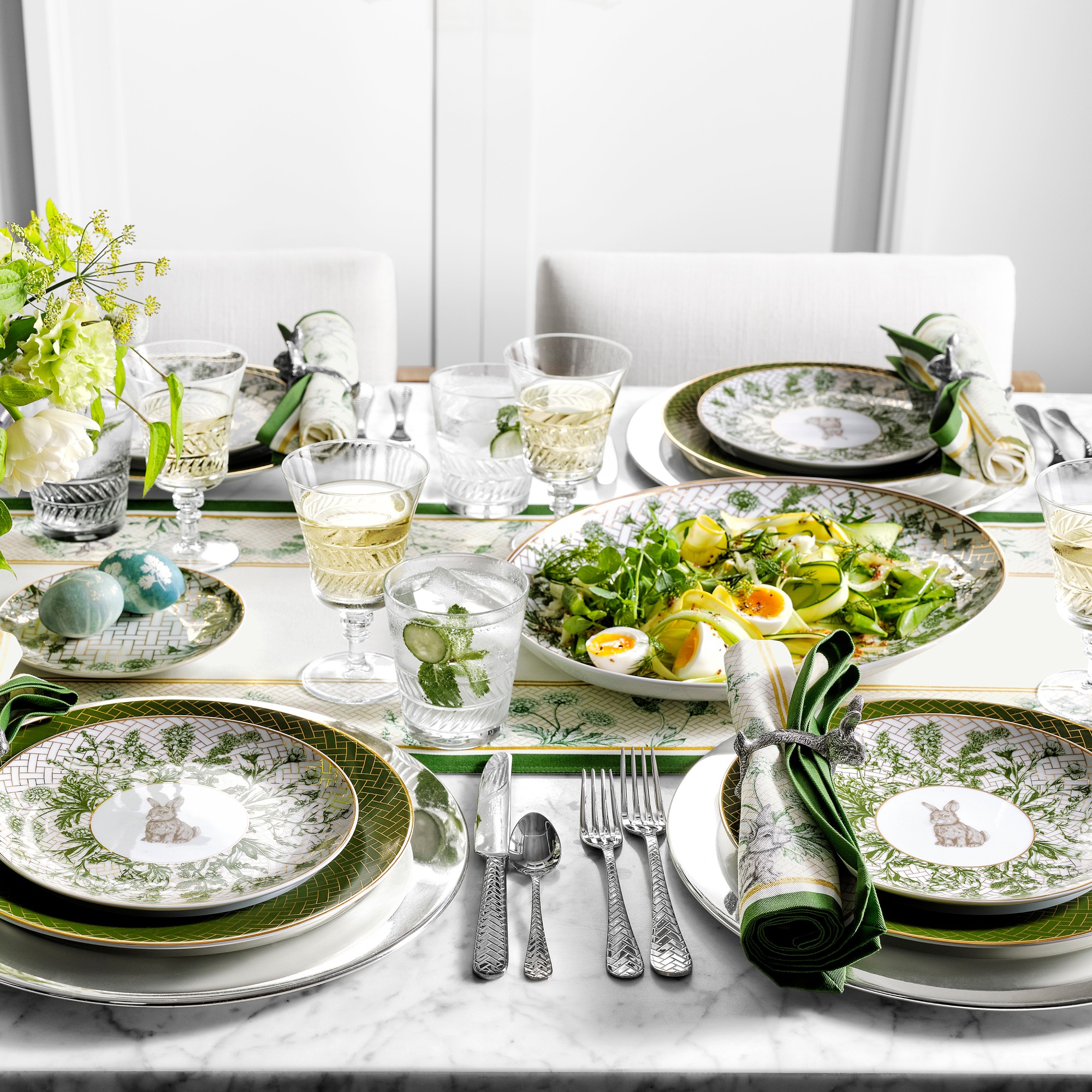 Garden Lattice Dinner Plates, Set of 4