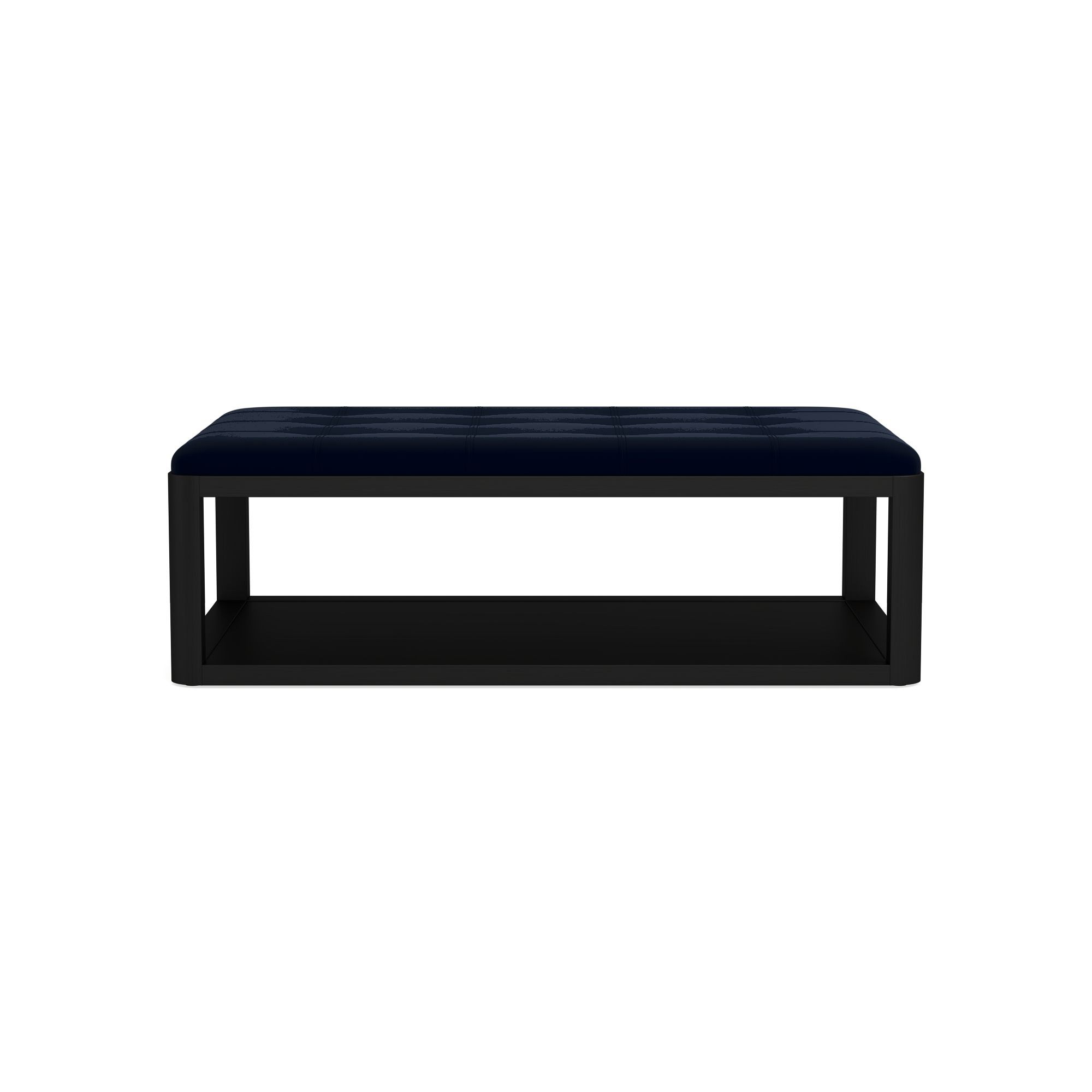 Porte Grid Tufted Rectangular Ottoman (48