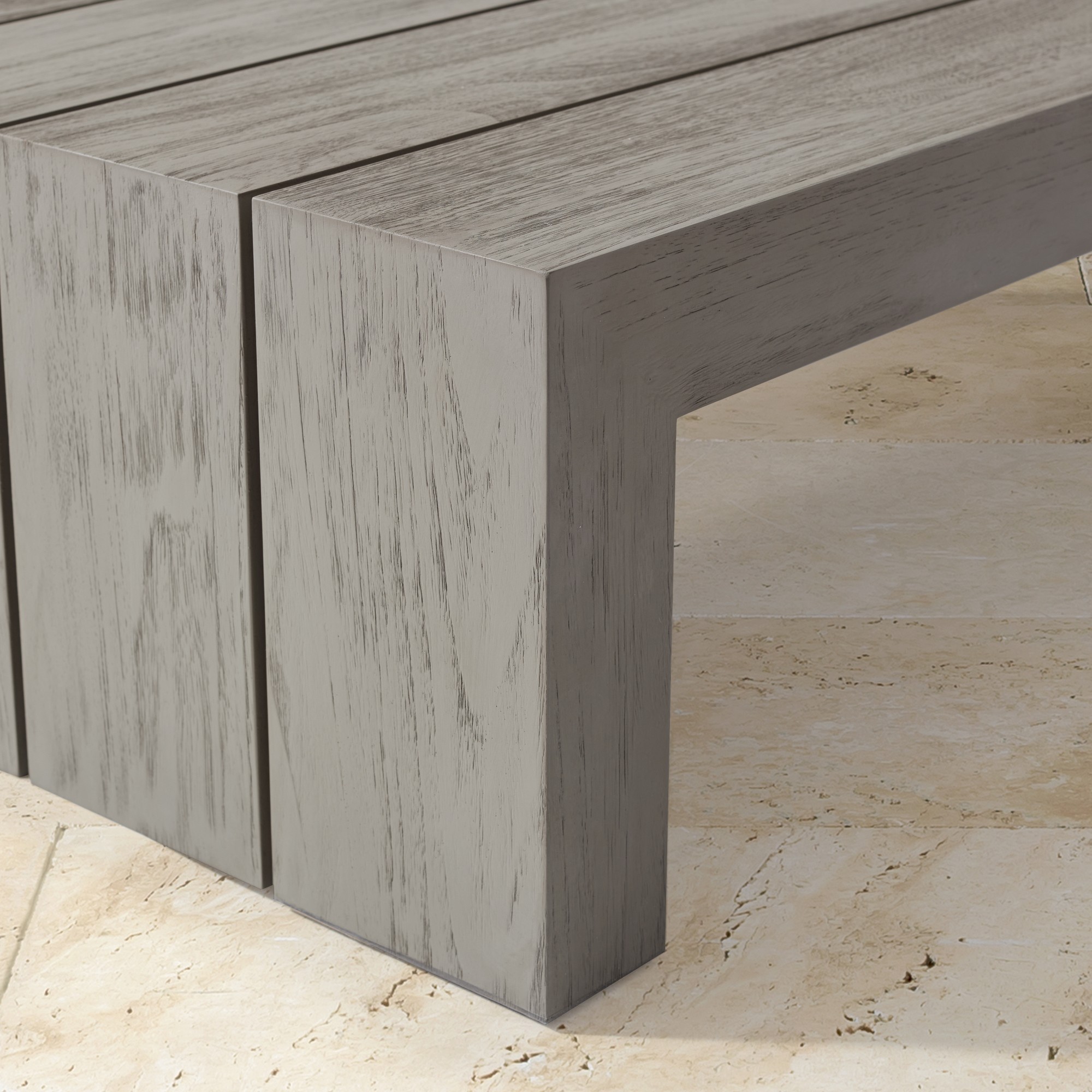 Larnaca Outdoor Grey Teak Chaise