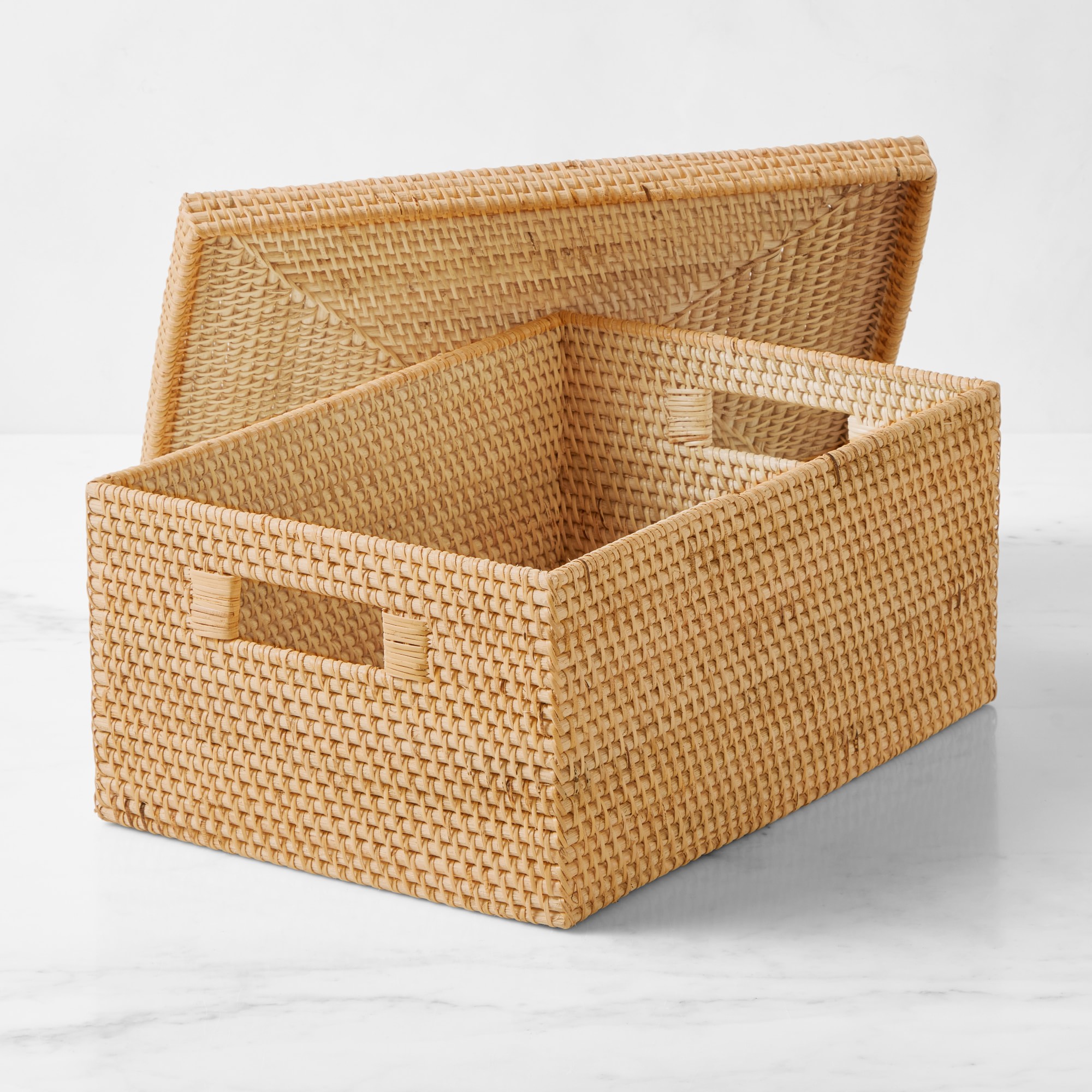 Hold Everything Rattan Lidded Baskets