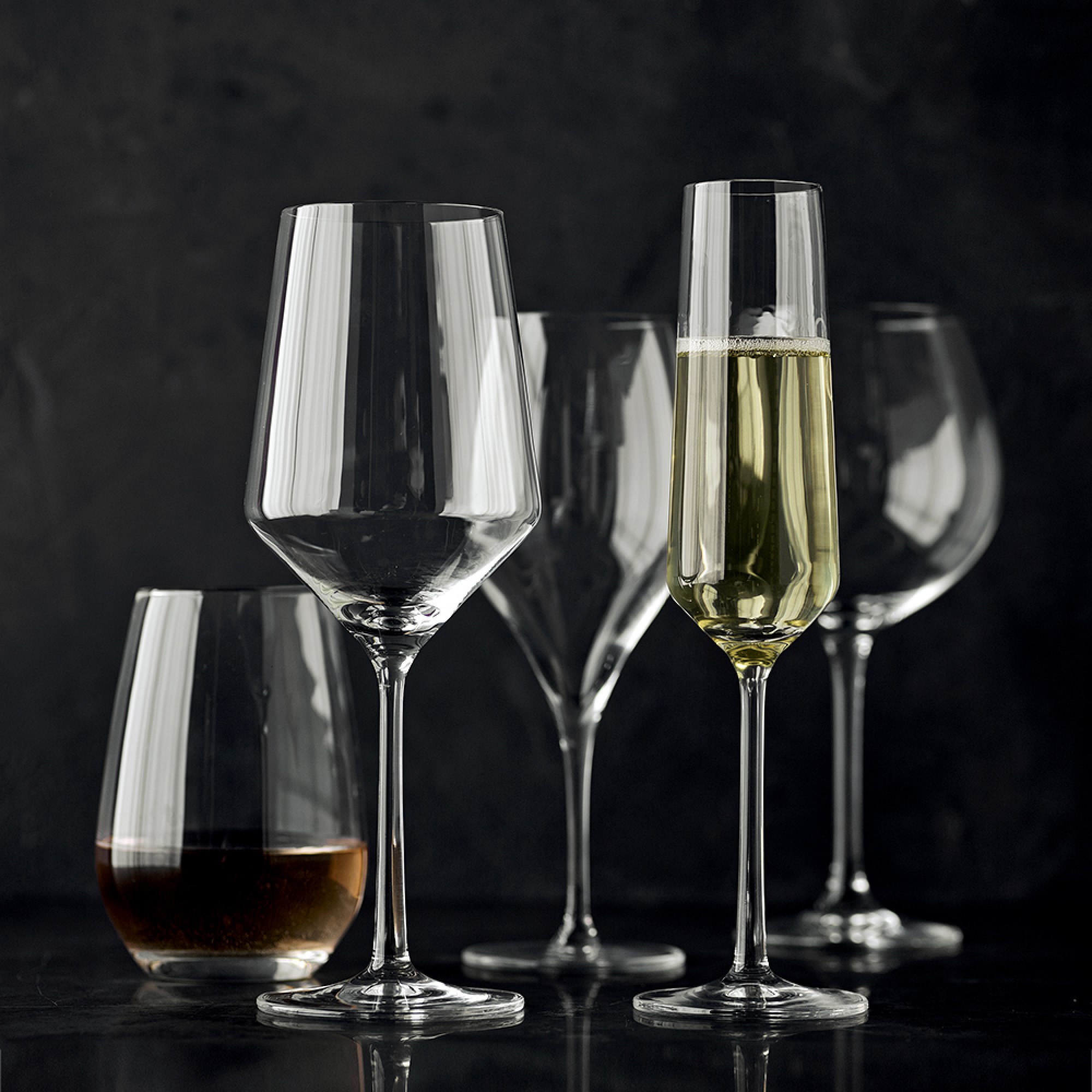 Williams Sonoma Estate Stemless White Wine Glasses
