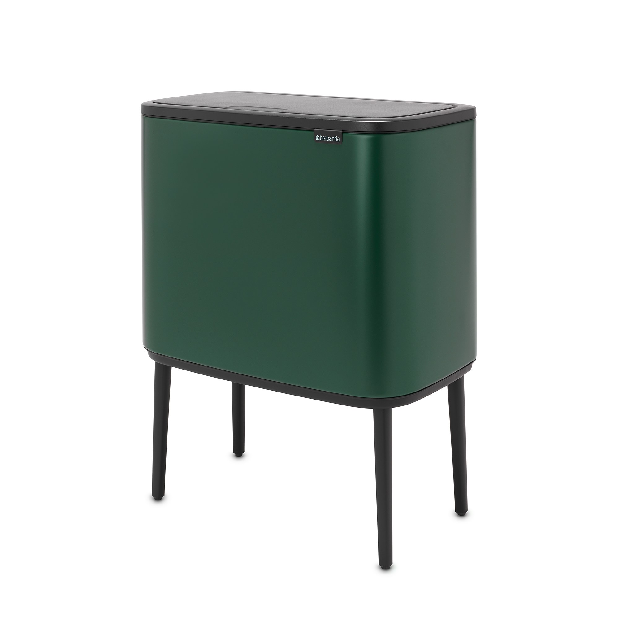 Brabantia Bo Touch Top Dual Compartment Recycling Trash Can, 3 + 6 Gallon