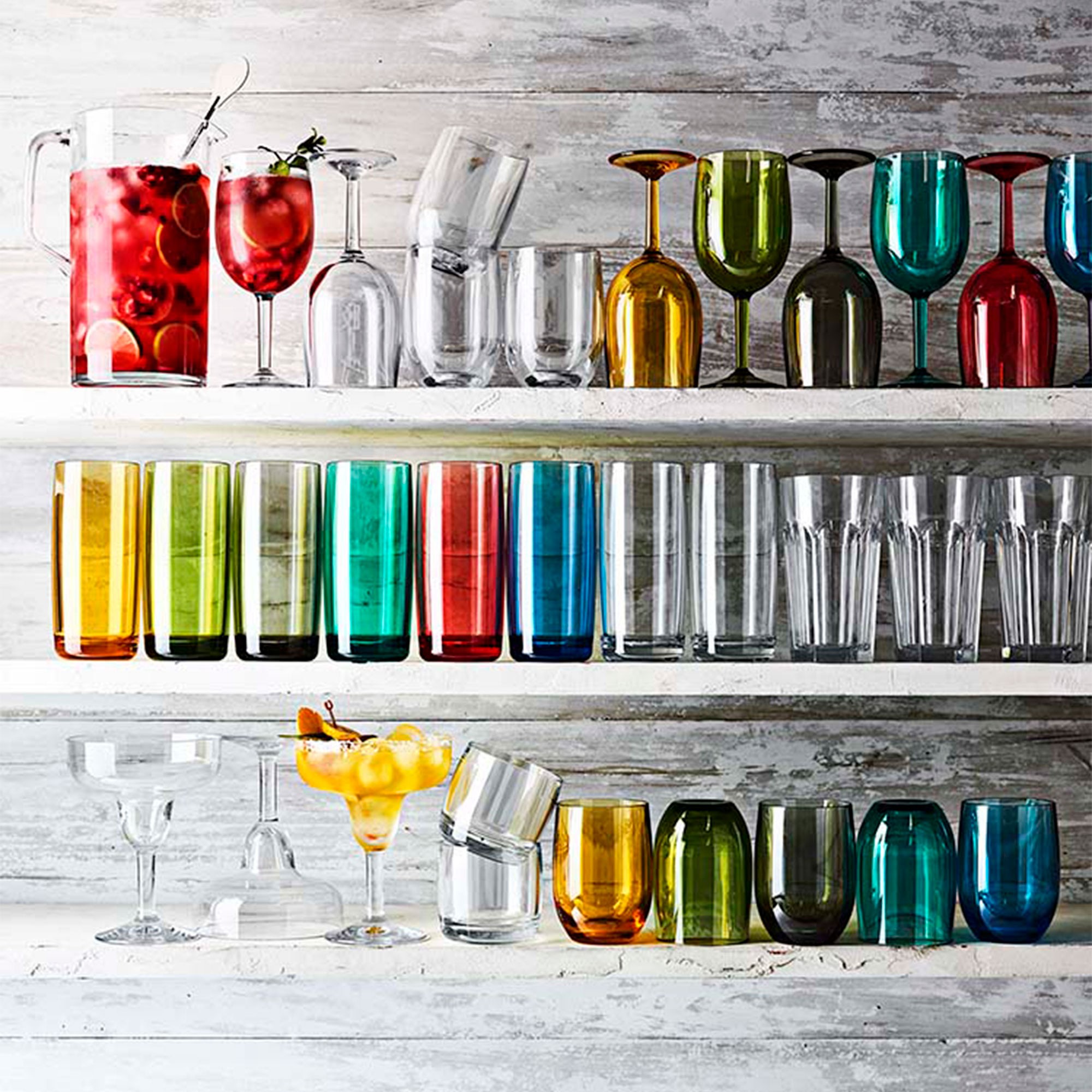 DuraClear® Tritan Outdoor Double Old-Fashioned Glasses, Set of 6